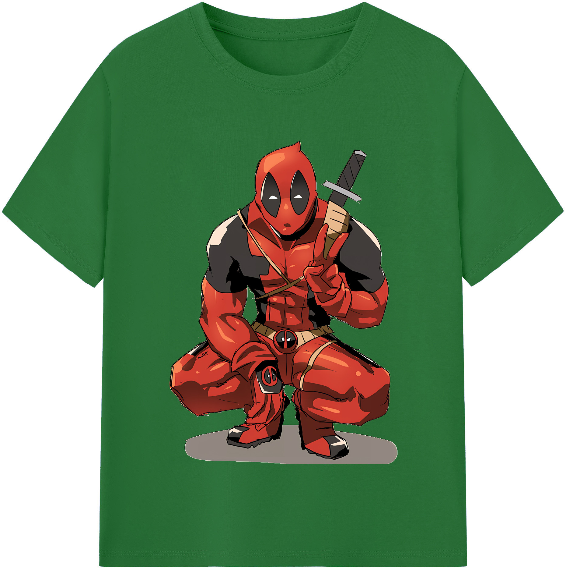 （画像用） Deadpool デッドプール 綿100％半袖Tシャツ（フロントプリント）