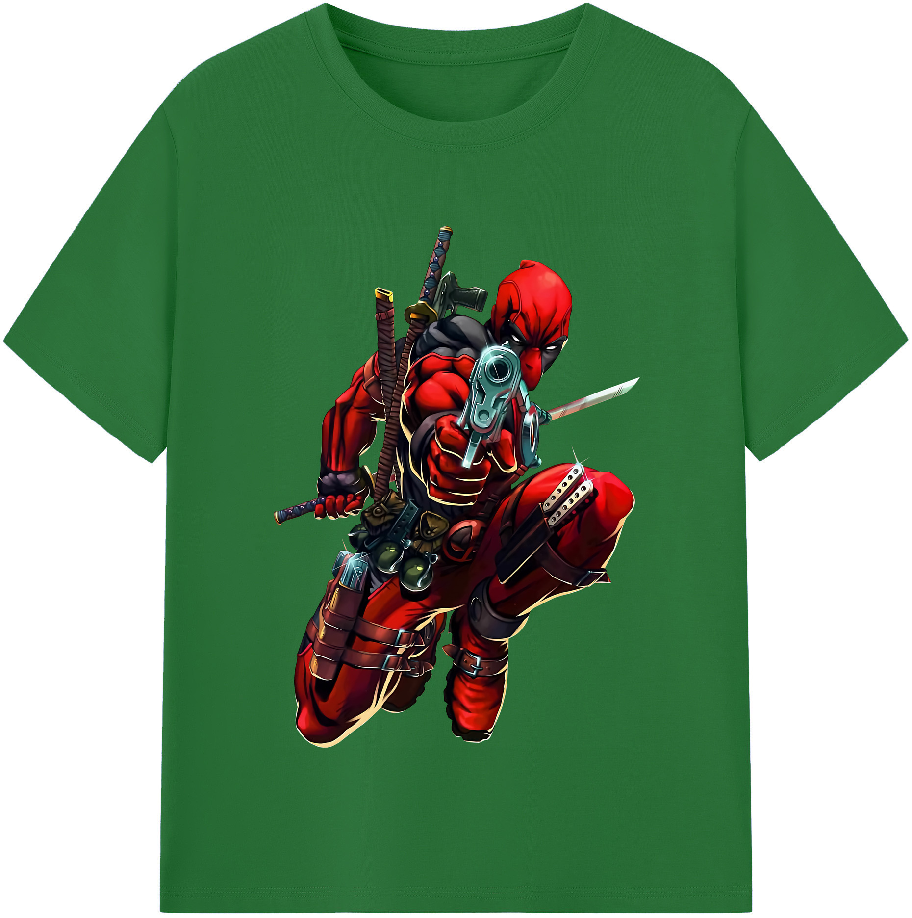 （画像用） Deadpool デッドプール 綿100％半袖Tシャツ（フロントプリント）