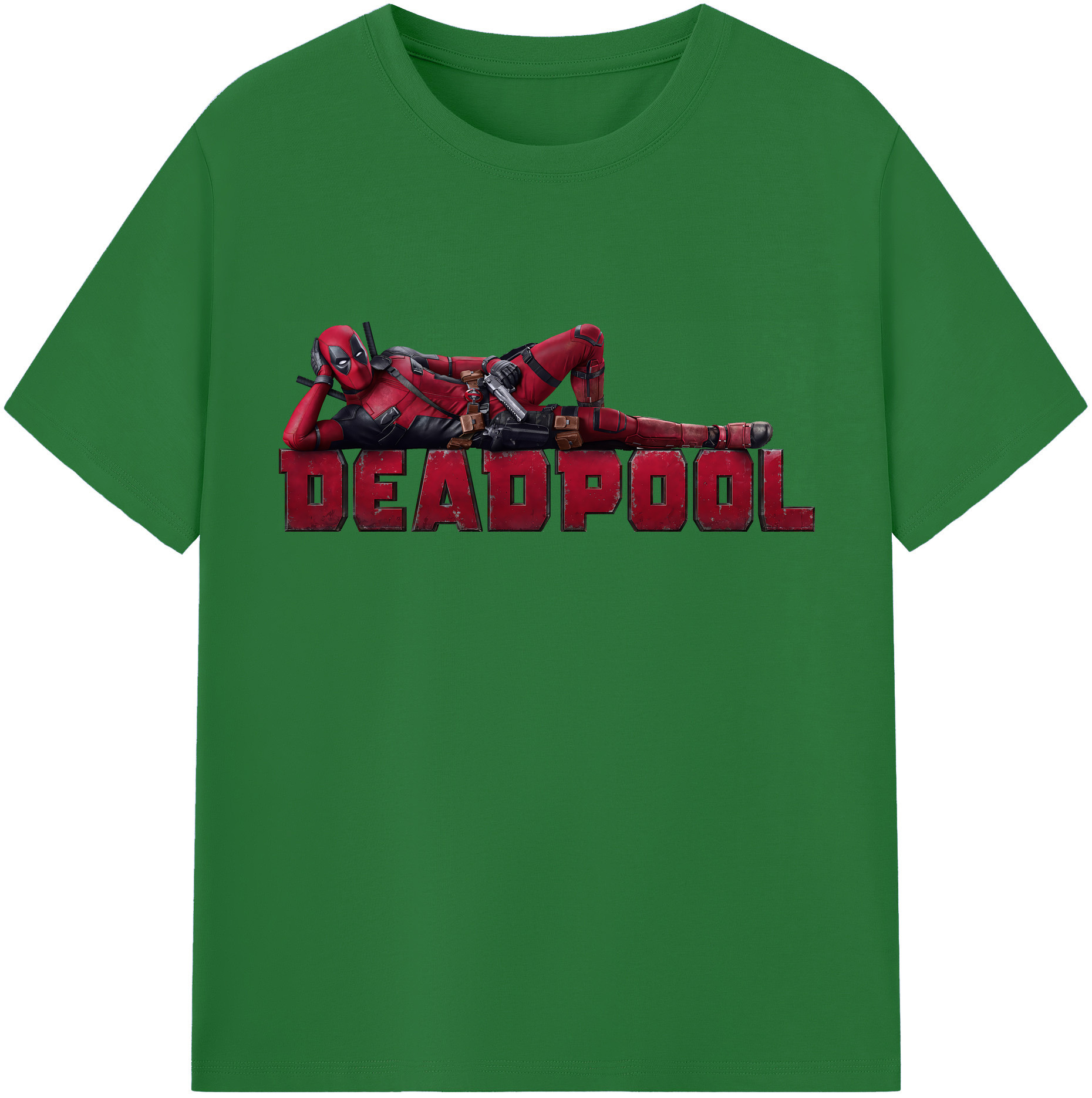 （画像用） Deadpool デッドプール 綿100％半袖Tシャツ（フロントプリント）