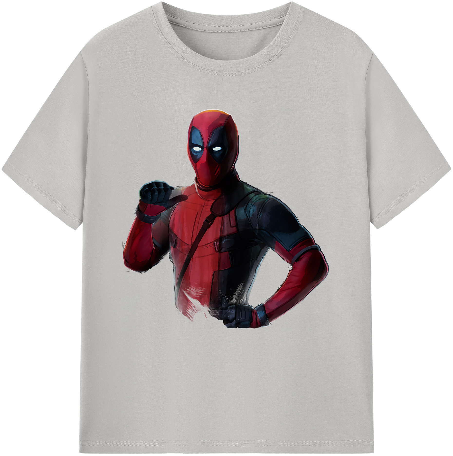 （画像用） Deadpool デッドプール 綿100％半袖Tシャツ（フロントプリント）