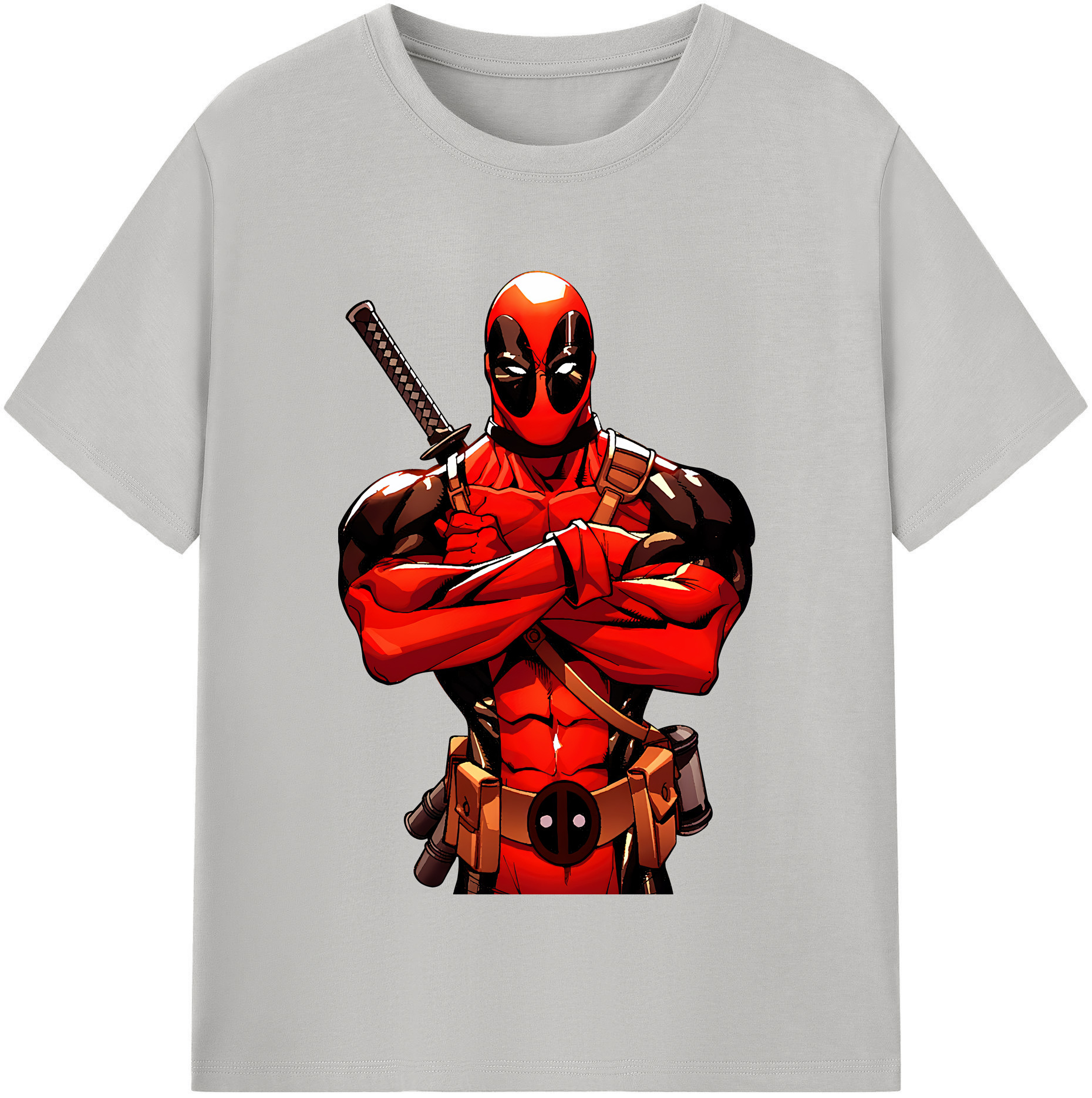 （画像用） Deadpool デッドプール 綿100％半袖Tシャツ（フロントプリント）