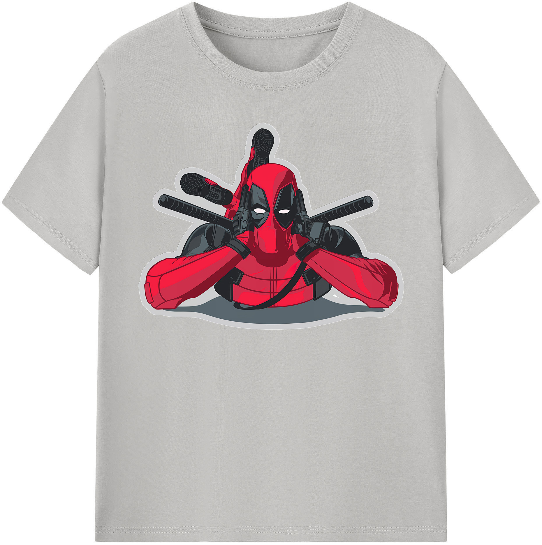 （画像用） Deadpool デッドプール 綿100％半袖Tシャツ（フロントプリント）