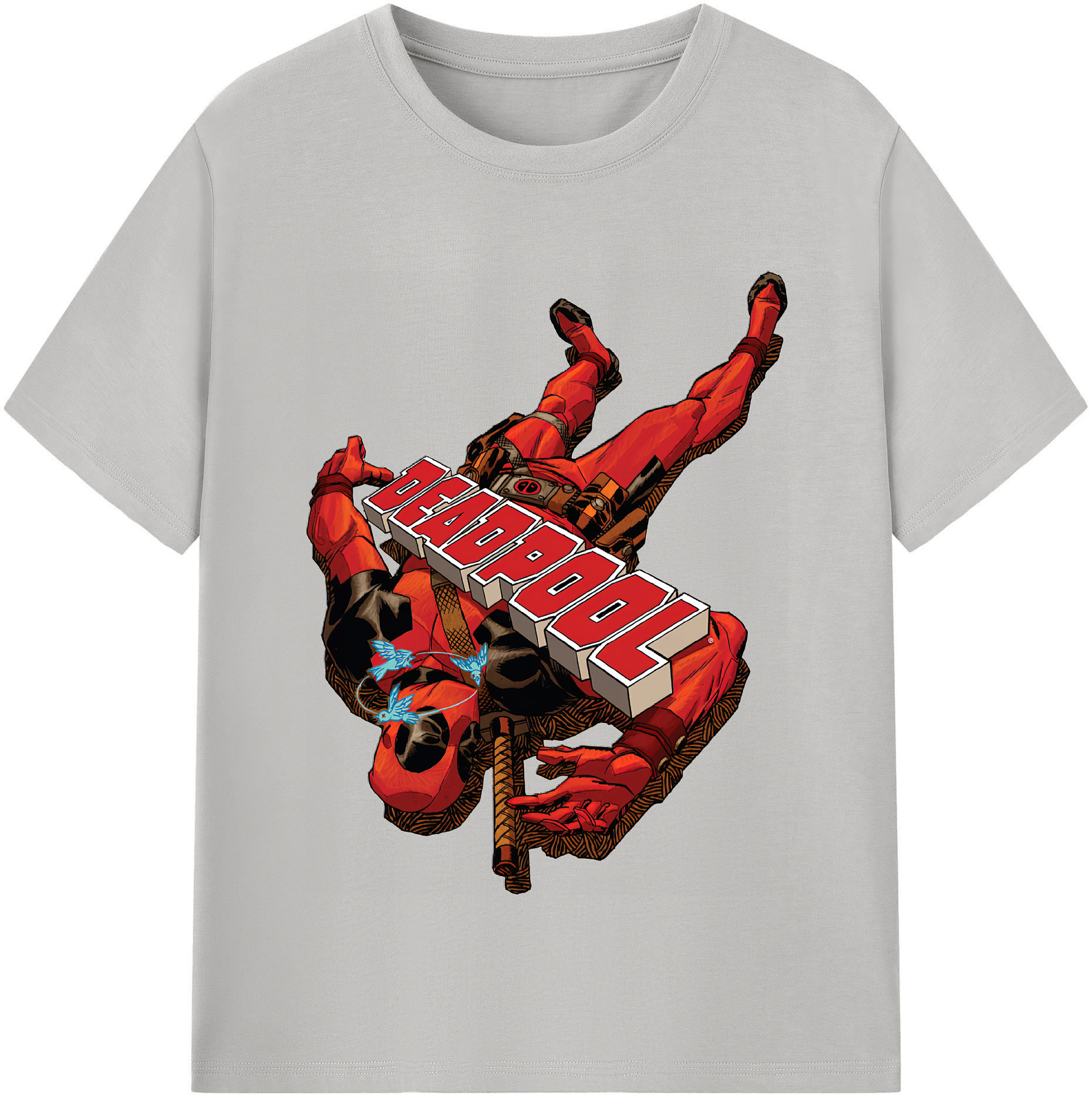（画像用） Deadpool デッドプール 綿100％半袖Tシャツ（フロントプリント）