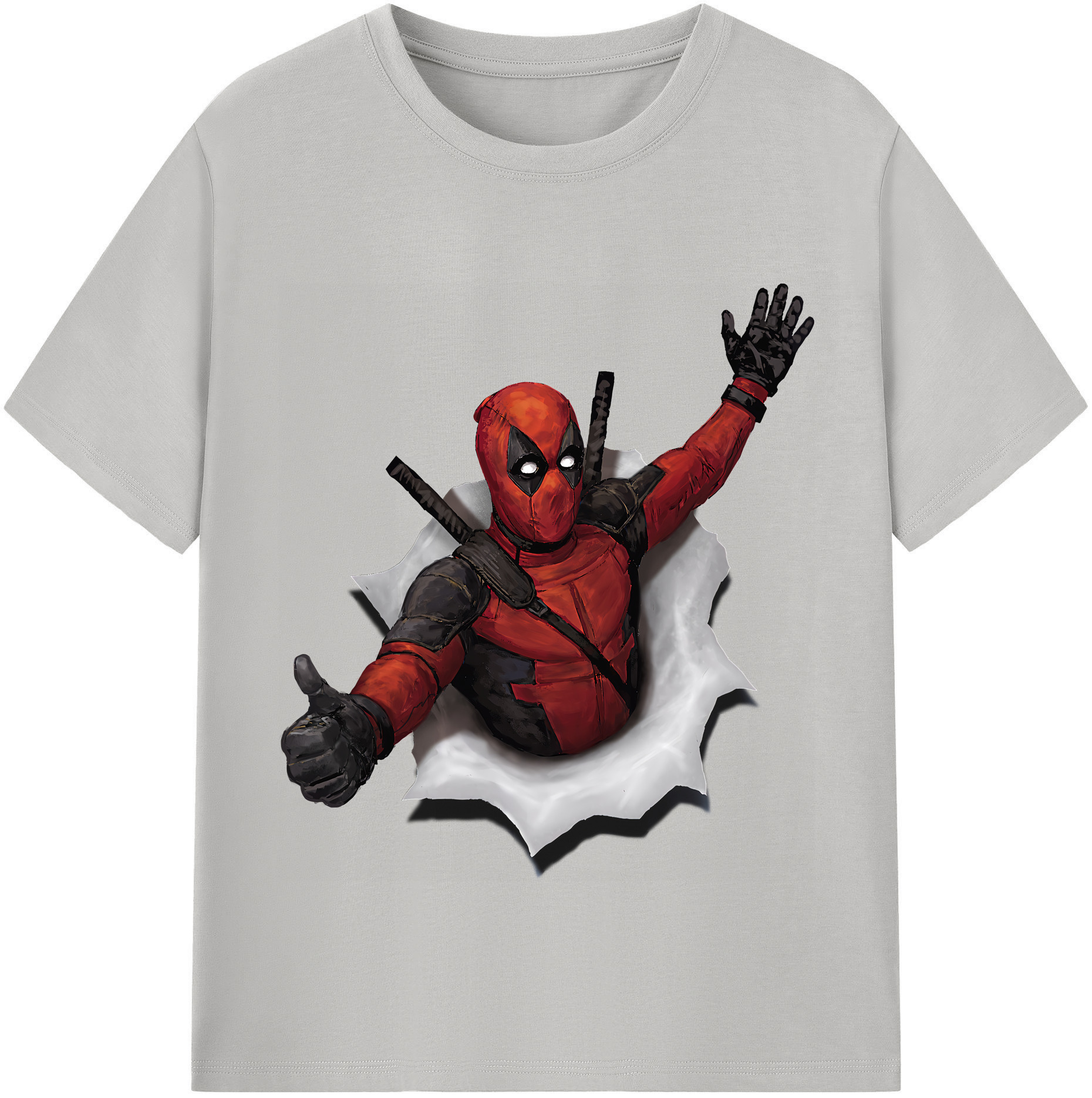 （画像用） Deadpool デッドプール 綿100％半袖Tシャツ（フロントプリント）
