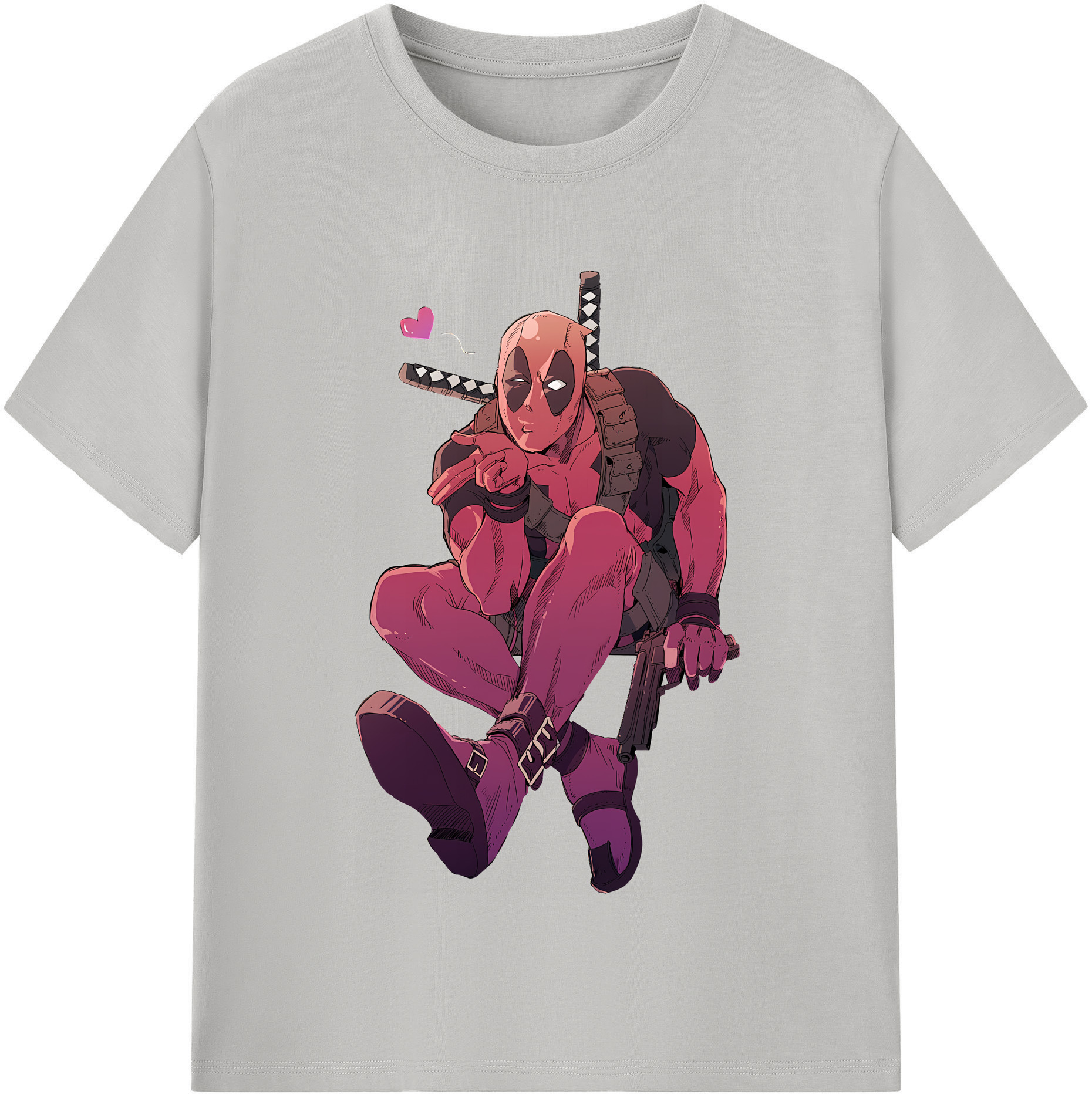 （画像用） Deadpool デッドプール 綿100％半袖Tシャツ（フロントプリント）