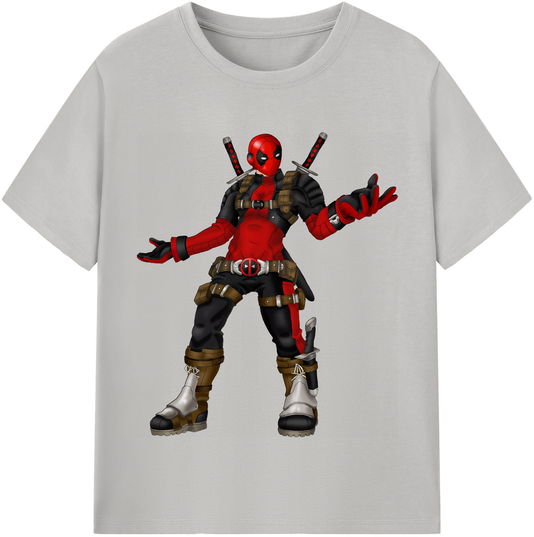 （画像用） Deadpool デッドプール 綿100％半袖Tシャツ（フロントプリント）