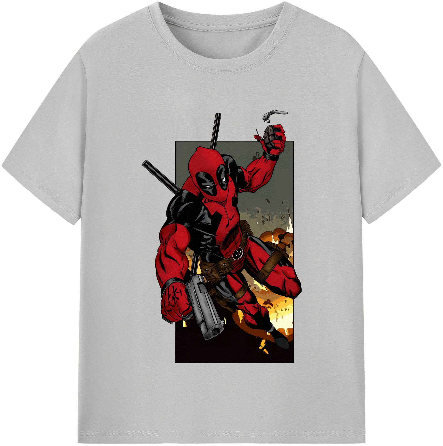 （画像用） Deadpool デッドプール 綿100％半袖Tシャツ（フロントプリント）