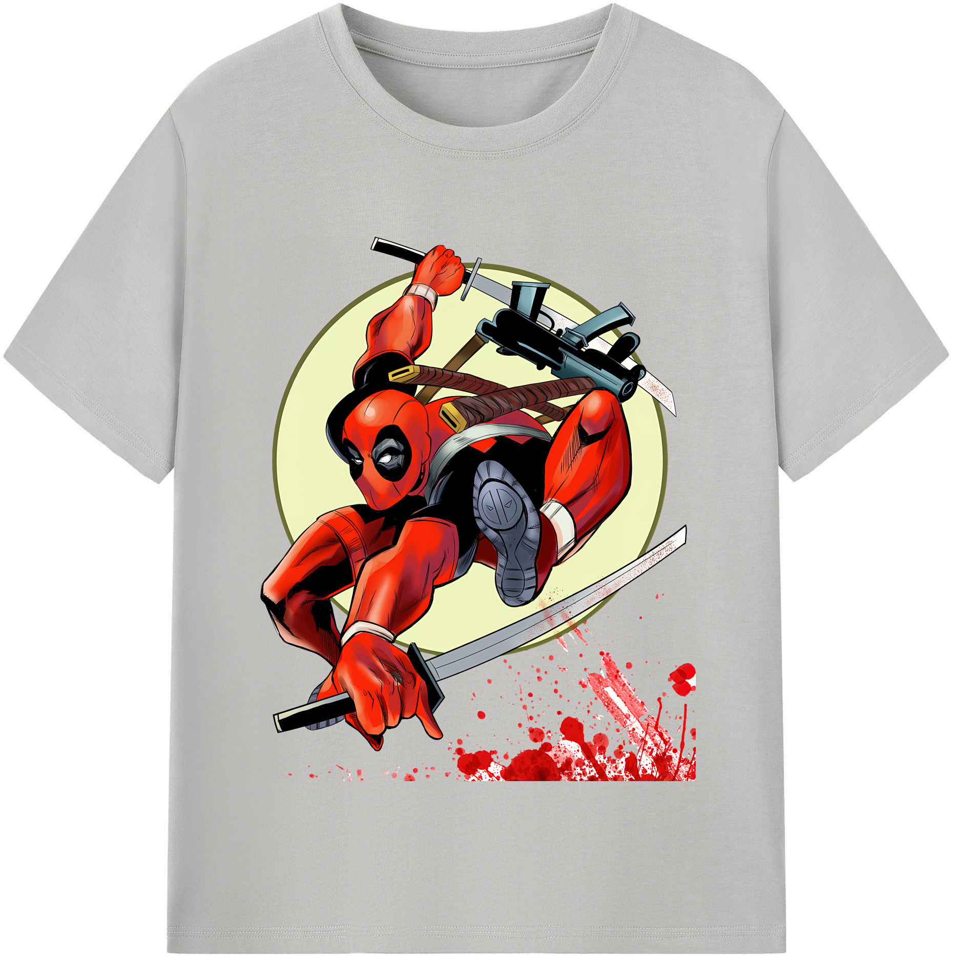 （画像用） Deadpool デッドプール 綿100％半袖Tシャツ（フロントプリント）