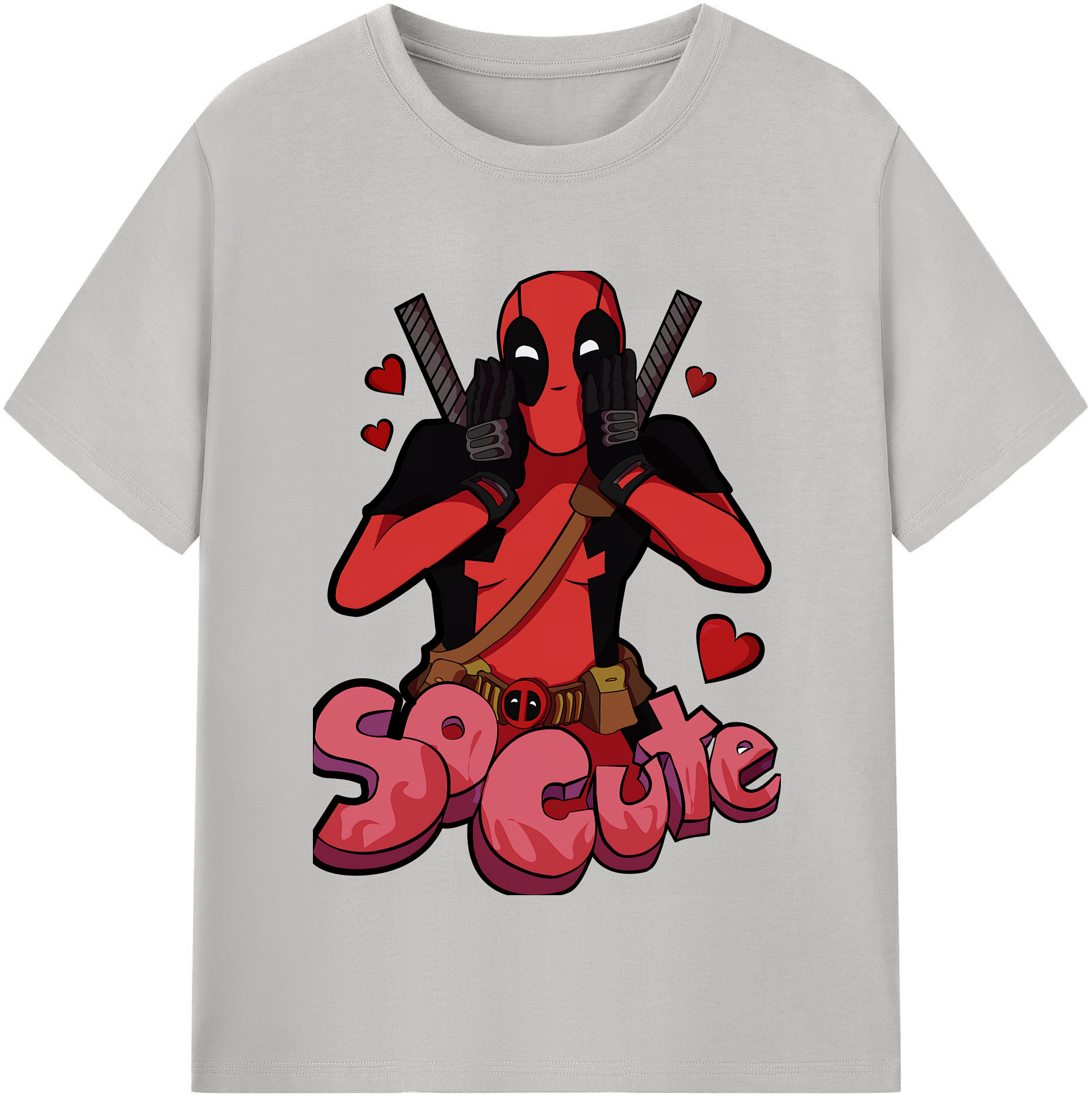 （画像用） Deadpool デッドプール 綿100％半袖Tシャツ（フロントプリント）
