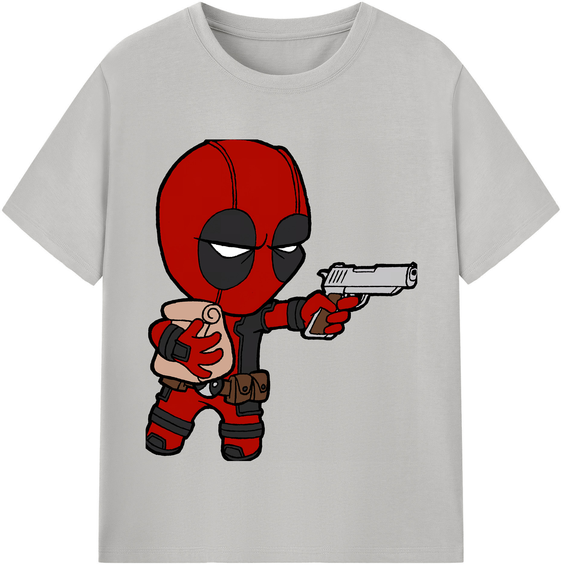 （画像用） Deadpool デッドプール 綿100％半袖Tシャツ（フロントプリント）