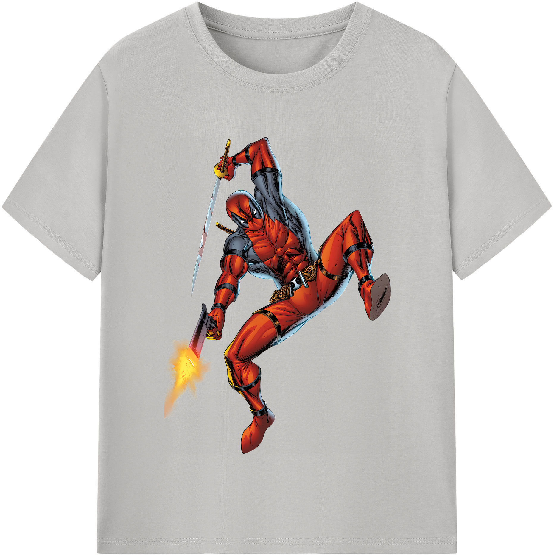 （画像用） Deadpool デッドプール 綿100％半袖Tシャツ（フロントプリント）