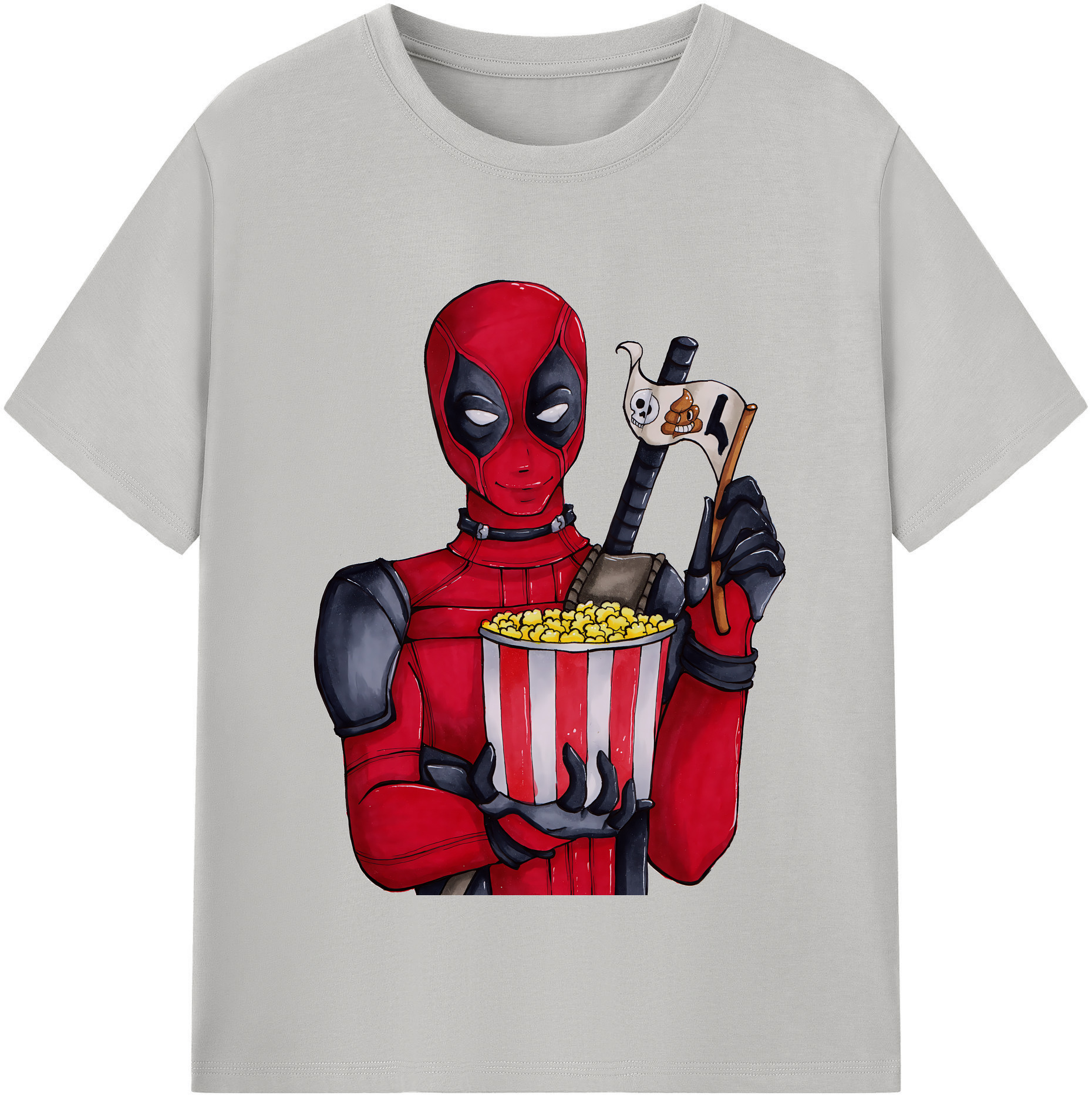 （画像用） Deadpool デッドプール 綿100％半袖Tシャツ（フロントプリント）
