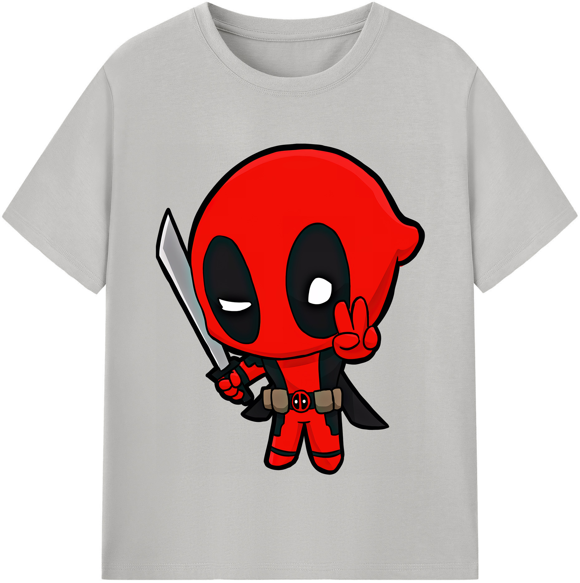 （画像用） Deadpool デッドプール 綿100％半袖Tシャツ（フロントプリント）