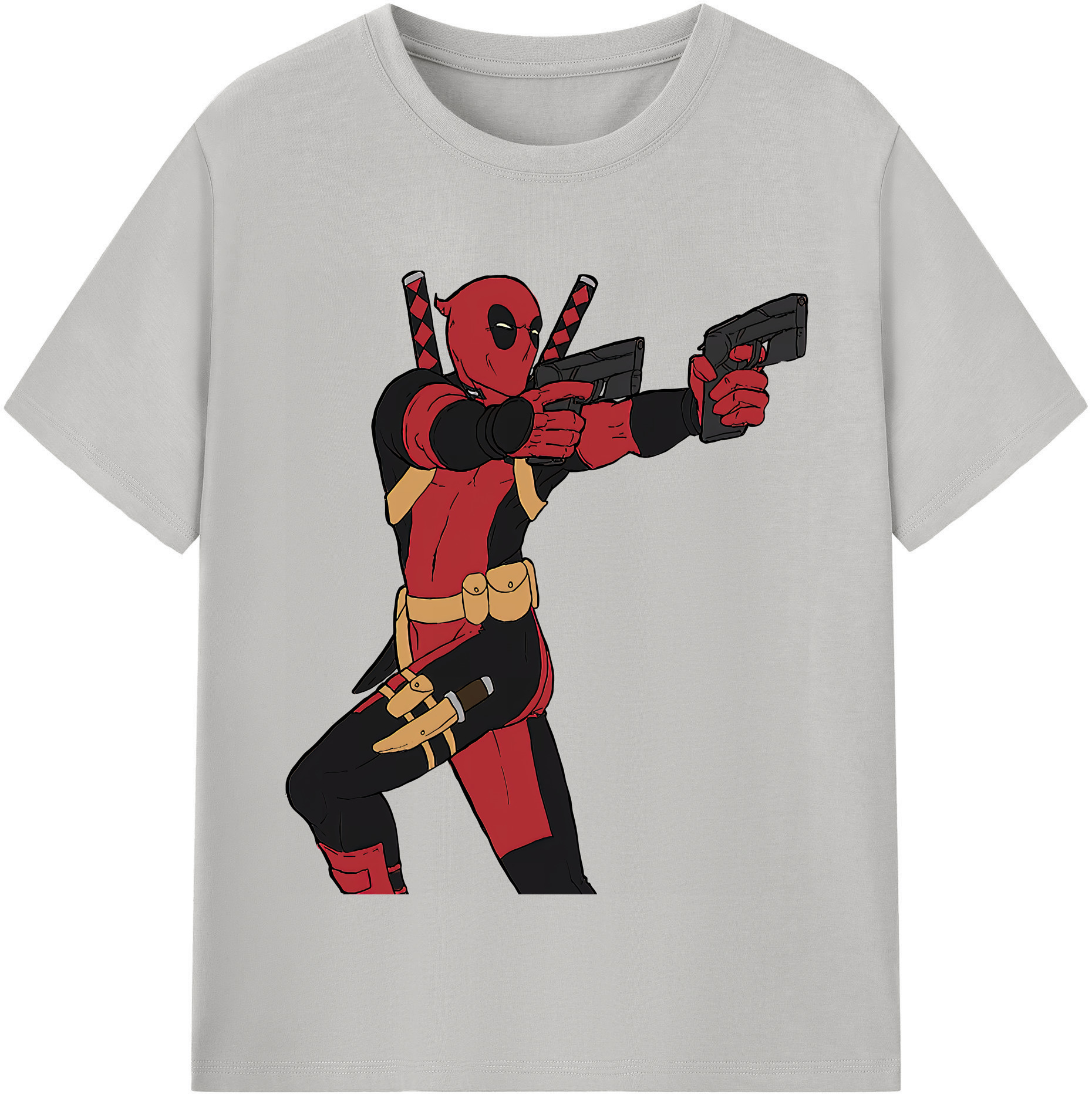 （画像用） Deadpool デッドプール 綿100％半袖Tシャツ（フロントプリント）