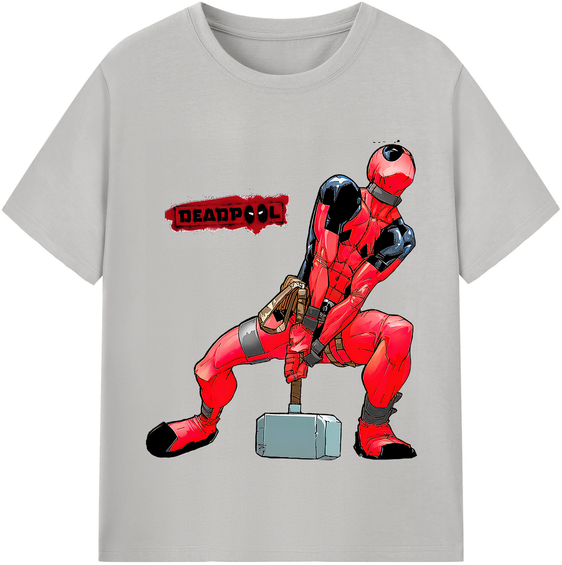 （画像用） Deadpool デッドプール 綿100％半袖Tシャツ（フロントプリント）