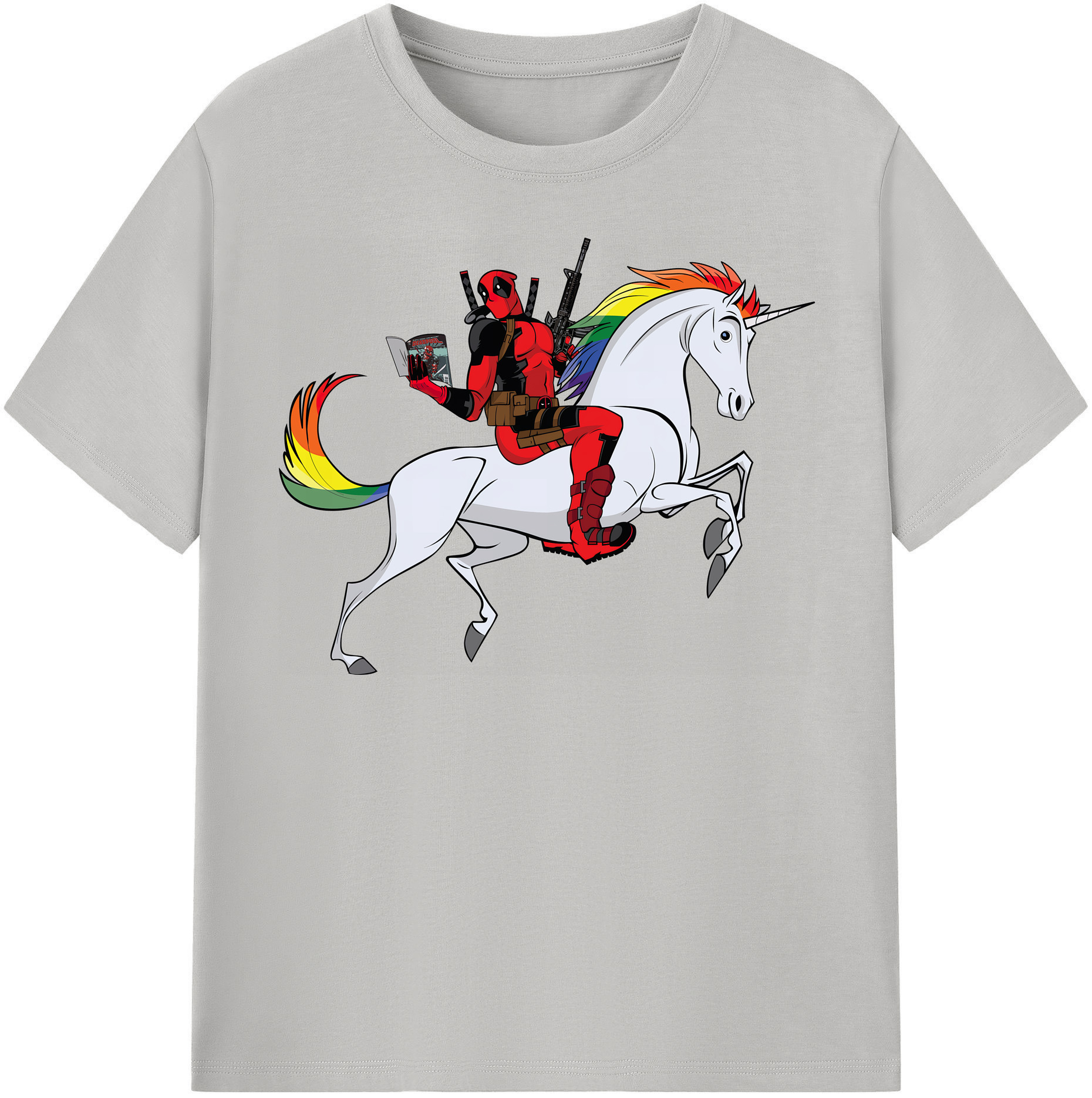（画像用） Deadpool デッドプール 綿100％半袖Tシャツ（フロントプリント）