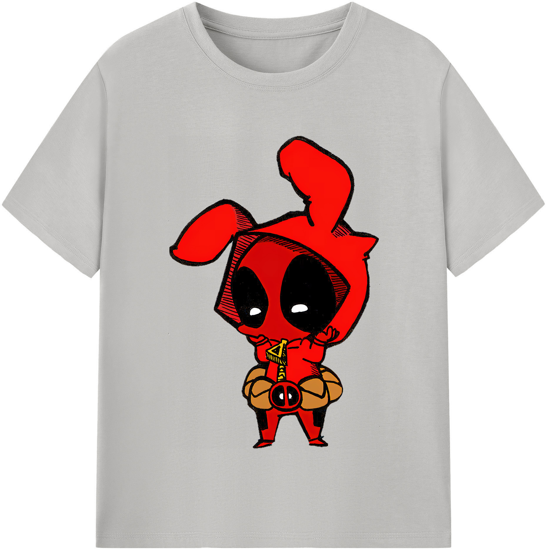 （画像用） Deadpool デッドプール 綿100％半袖Tシャツ（フロントプリント）