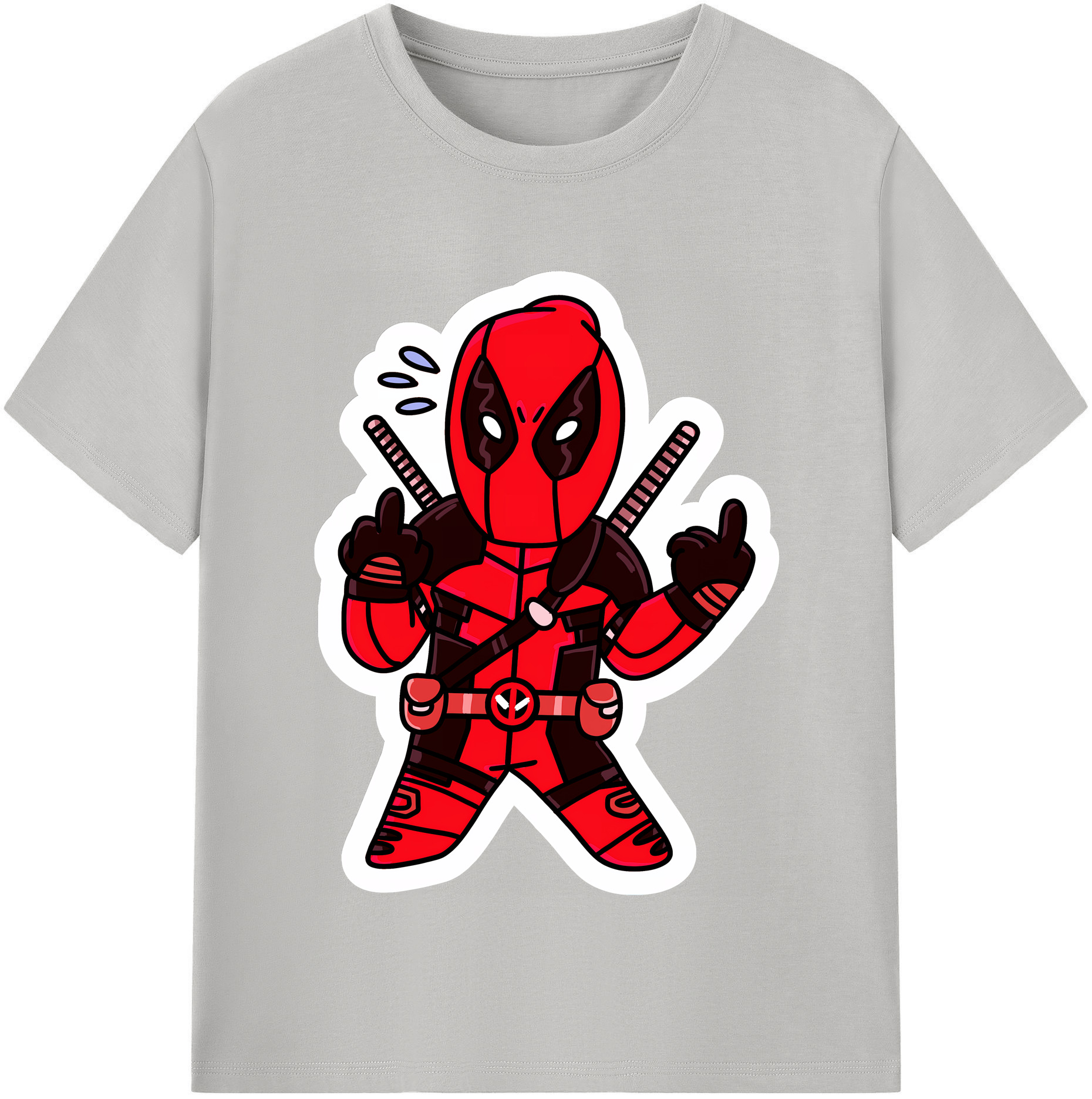 （画像用） Deadpool デッドプール 綿100％半袖Tシャツ（フロントプリント）