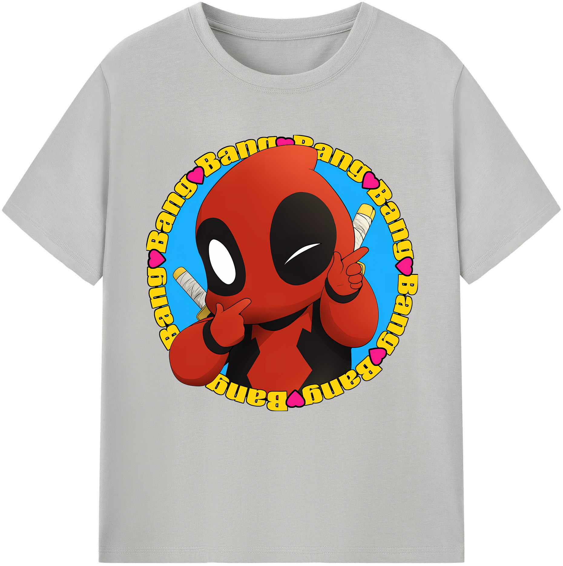 （画像用） Deadpool デッドプール 綿100％半袖Tシャツ（フロントプリント）