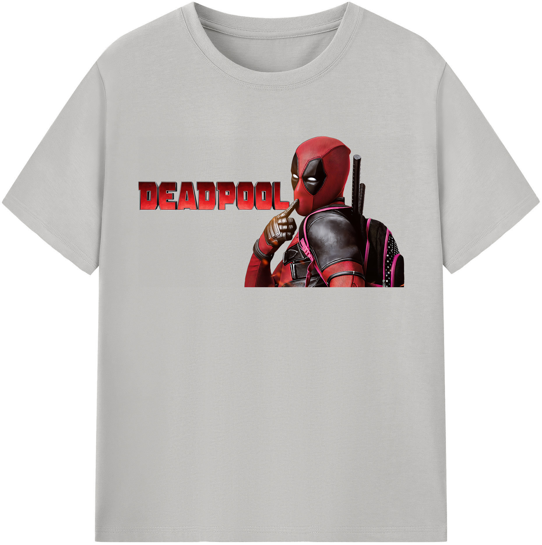 （画像用） Deadpool デッドプール 綿100％半袖Tシャツ（フロントプリント）