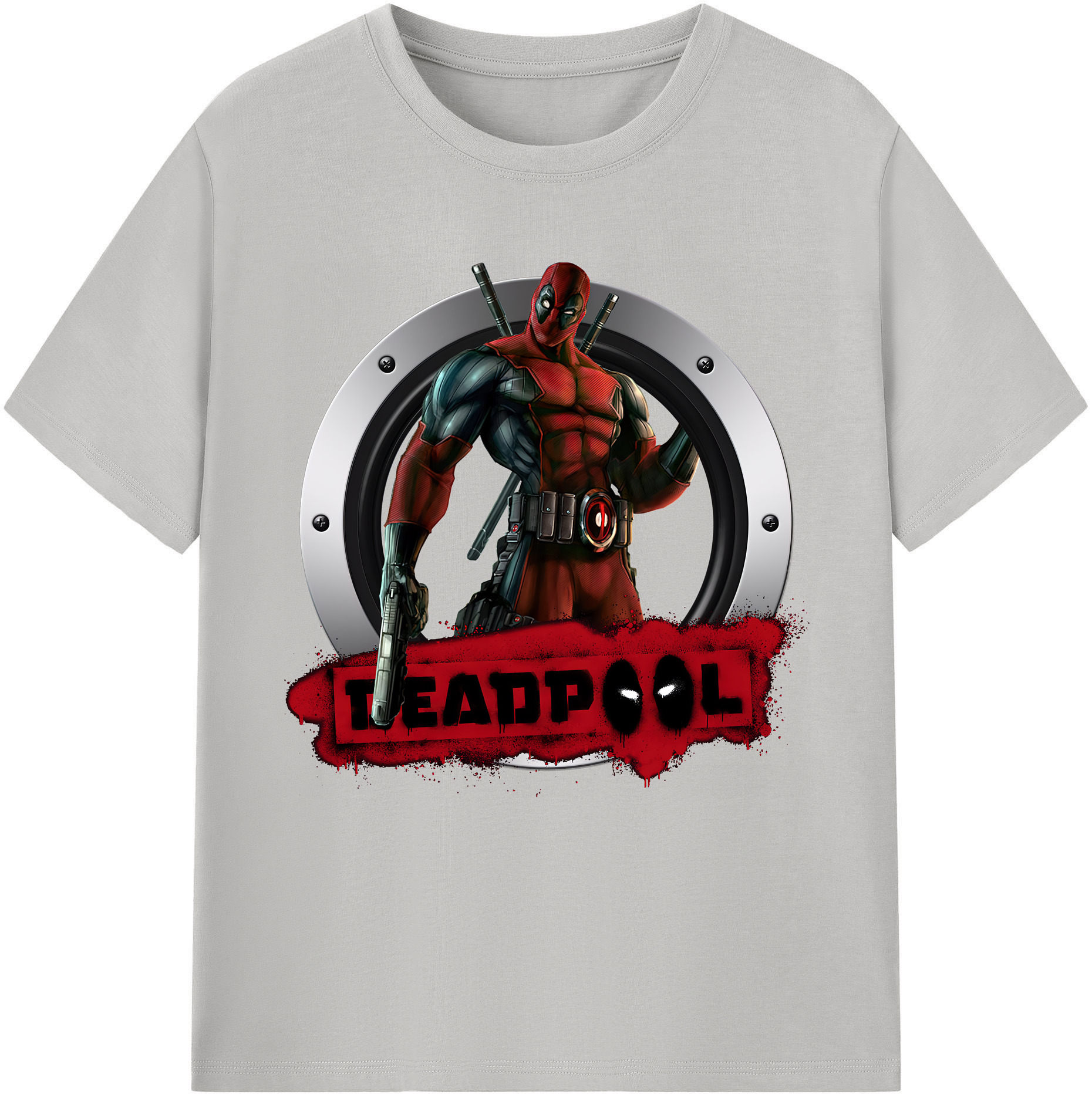 （画像用） Deadpool デッドプール 綿100％半袖Tシャツ（フロントプリント）
