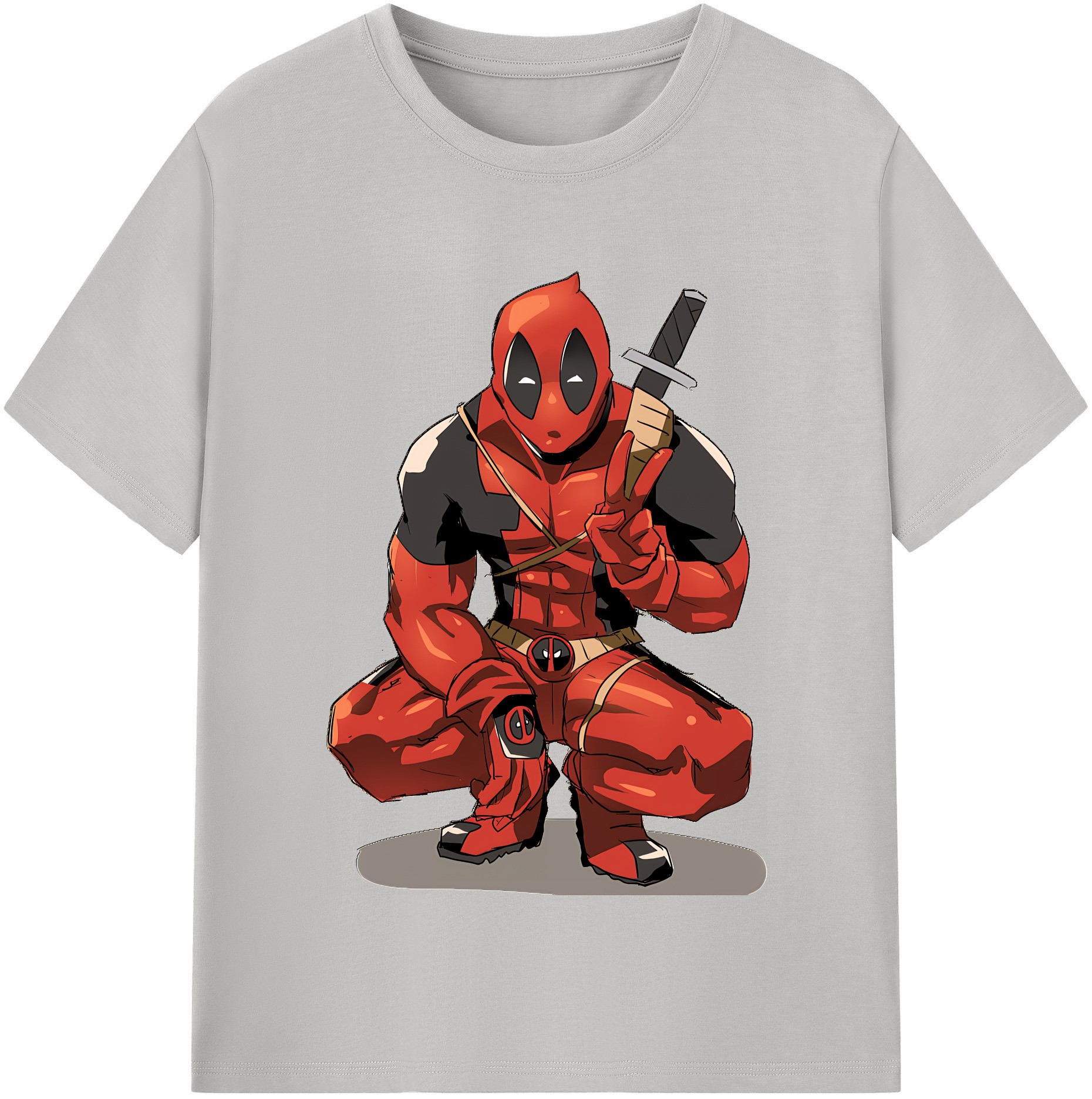 （画像用） Deadpool デッドプール 綿100％半袖Tシャツ（フロントプリント）
