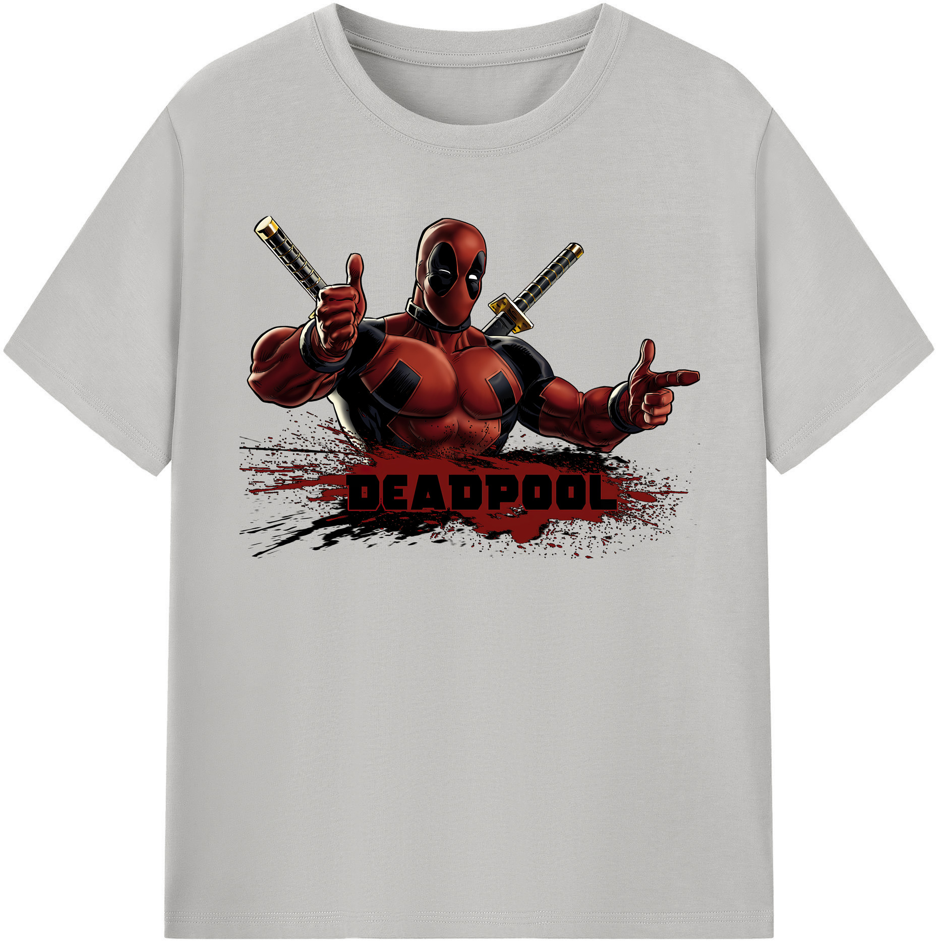 （画像用） Deadpool デッドプール 綿100％半袖Tシャツ（フロントプリント）