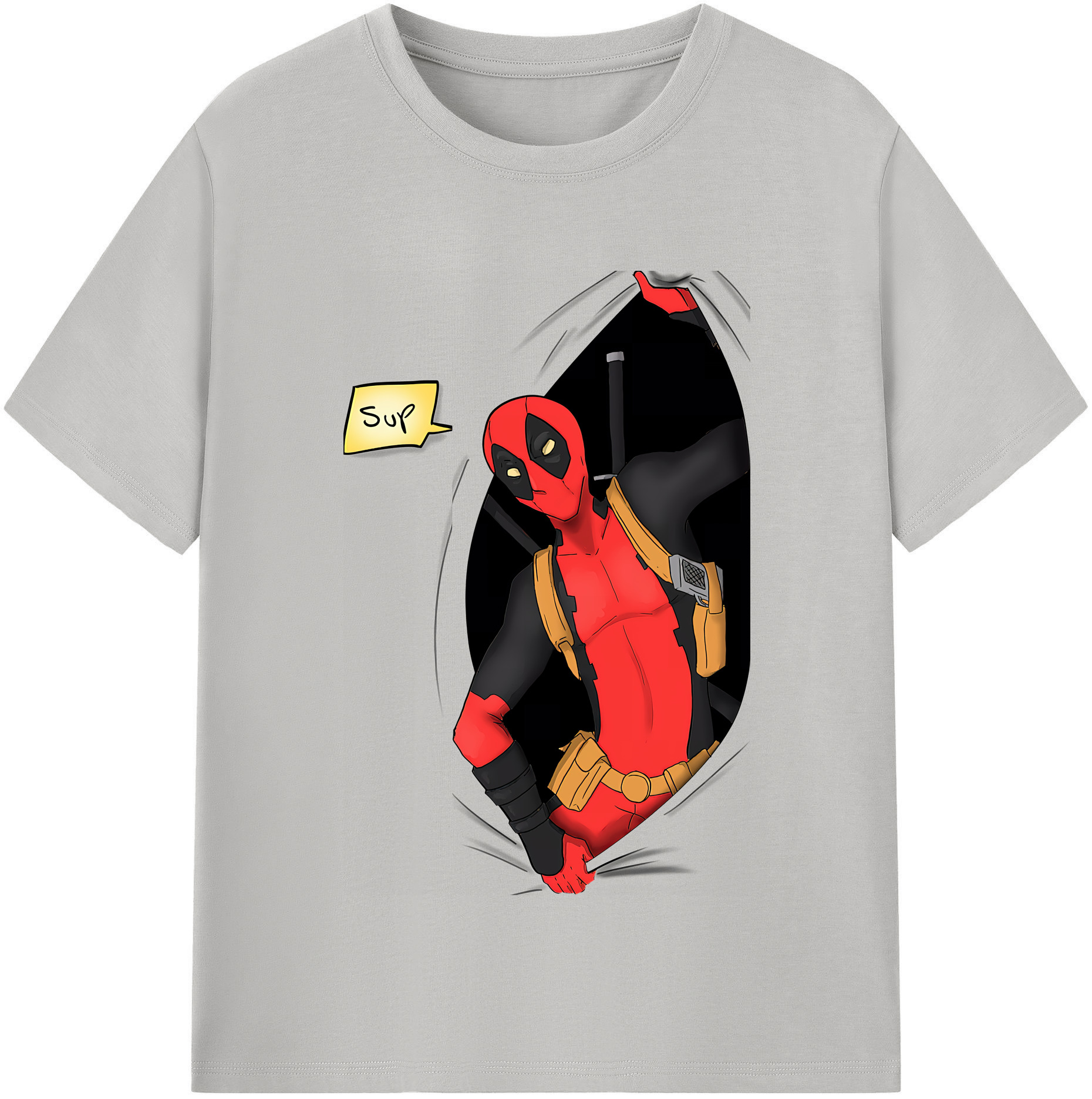 （画像用） Deadpool デッドプール 綿100％半袖Tシャツ（フロントプリント）