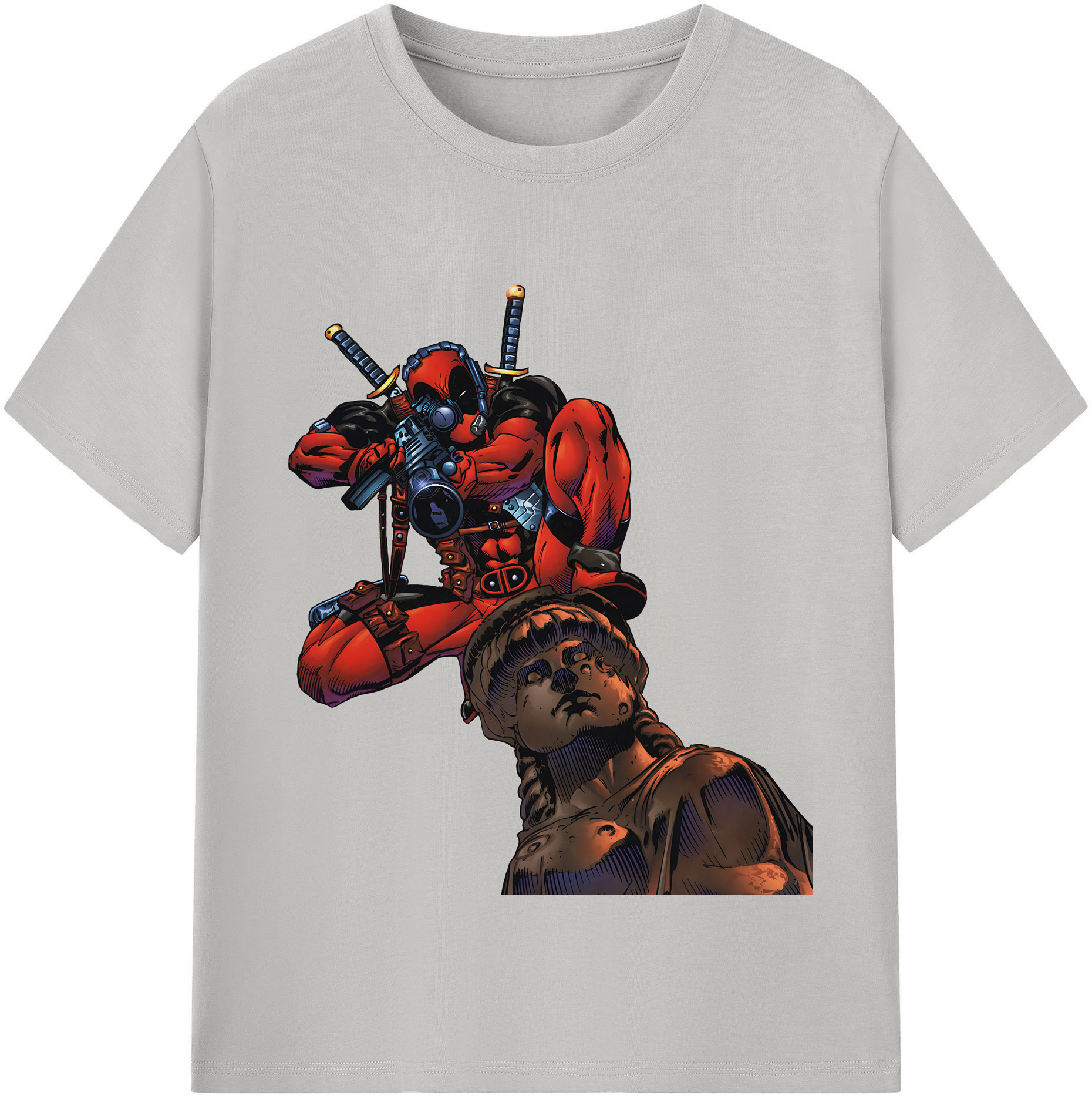 （画像用） Deadpool デッドプール 綿100％半袖Tシャツ（フロントプリント）