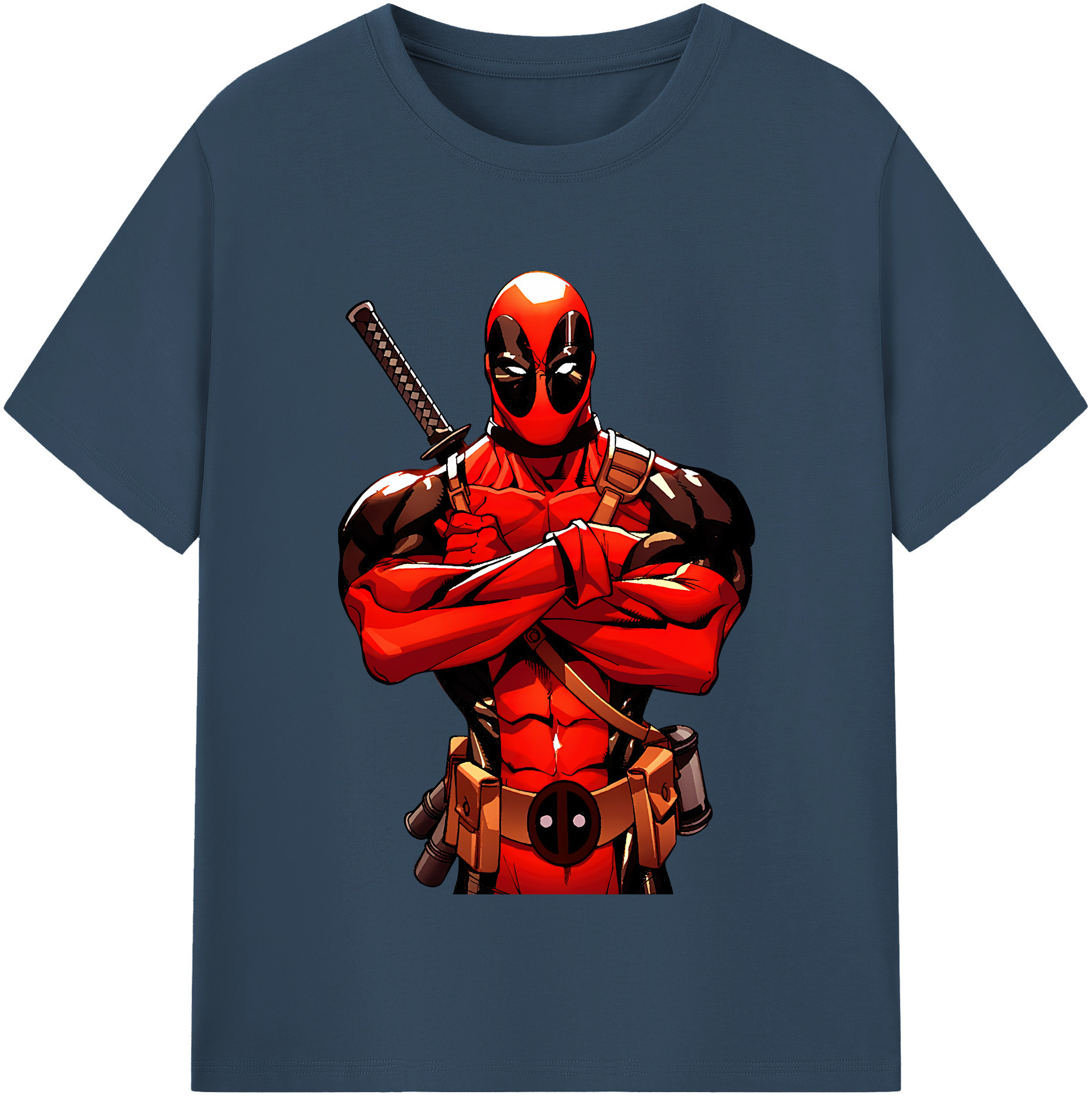 （画像用） Deadpool デッドプール 綿100％半袖Tシャツ（フロントプリント）