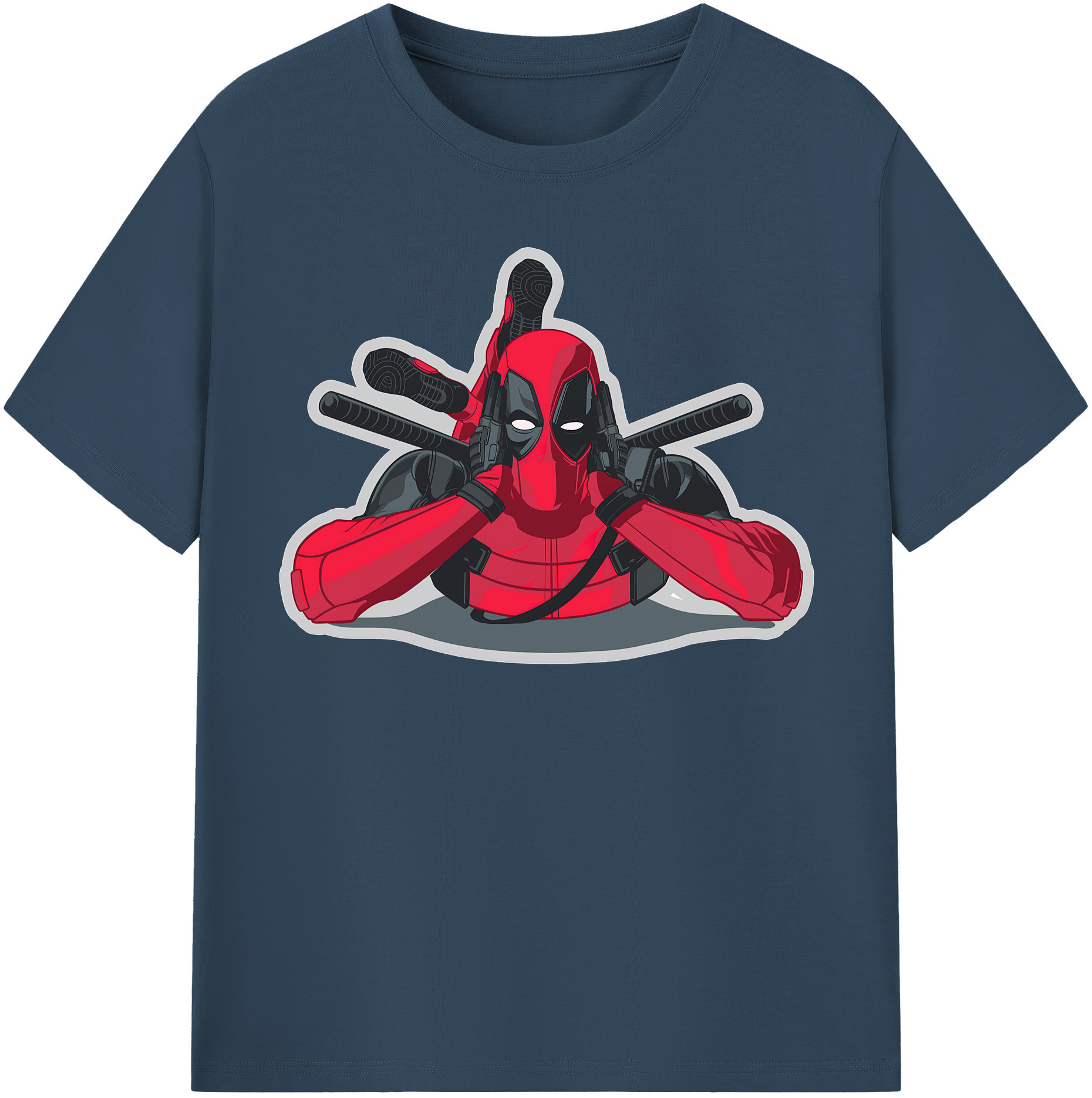 （画像用） Deadpool デッドプール 綿100％半袖Tシャツ（フロントプリント）