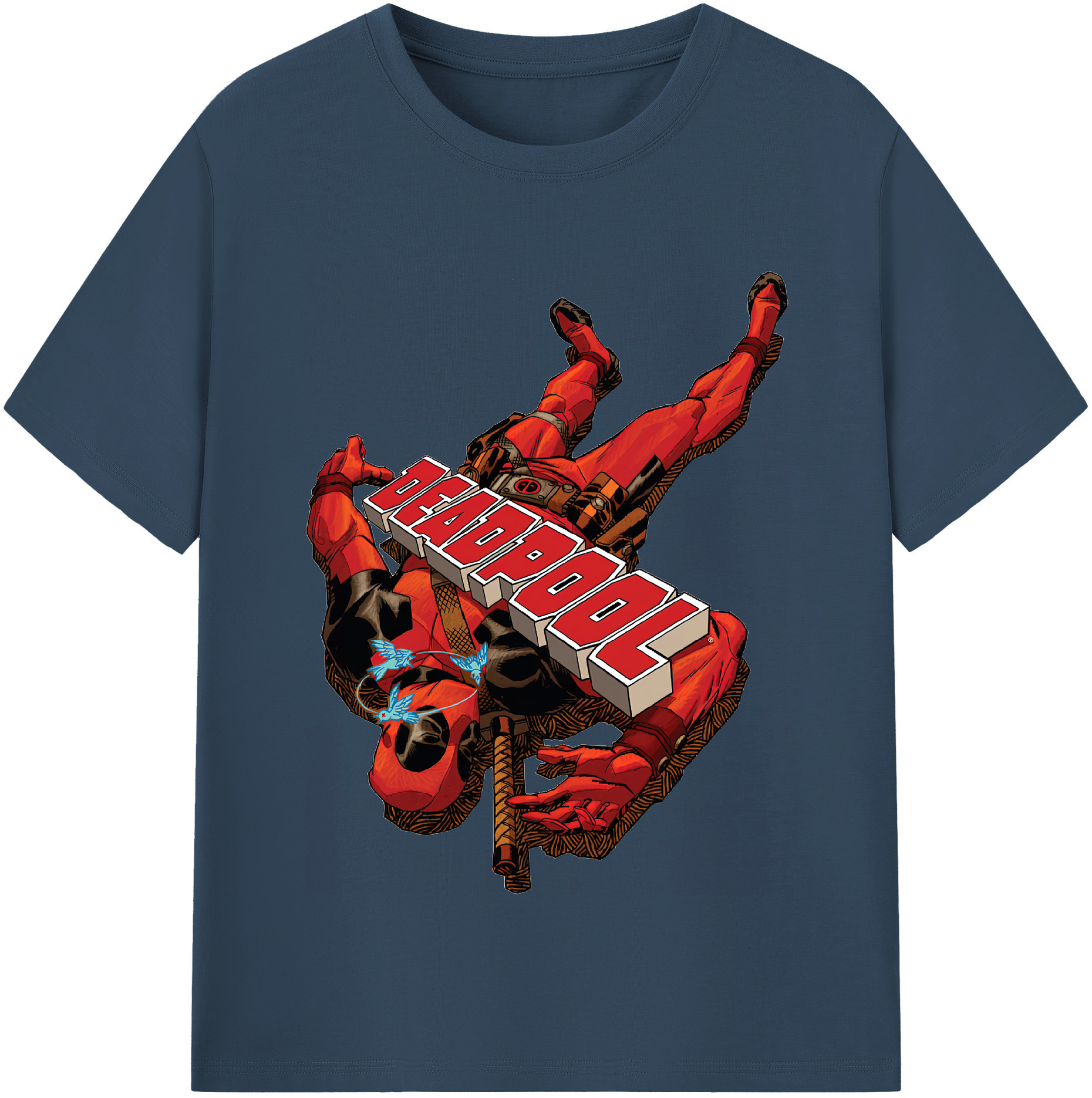 （画像用） Deadpool デッドプール 綿100％半袖Tシャツ（フロントプリント）