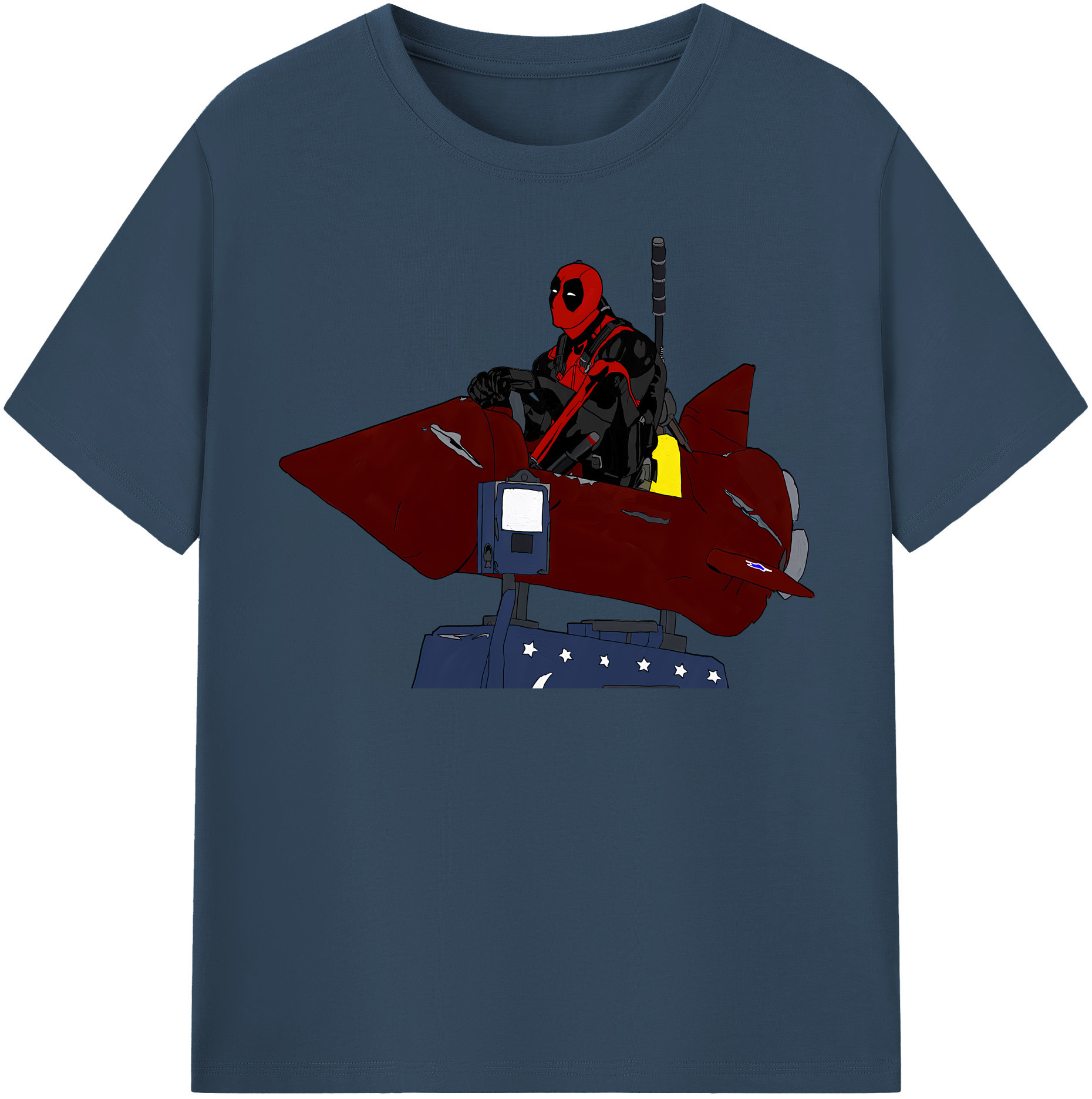 （画像用） Deadpool デッドプール 綿100％半袖Tシャツ（フロントプリント）