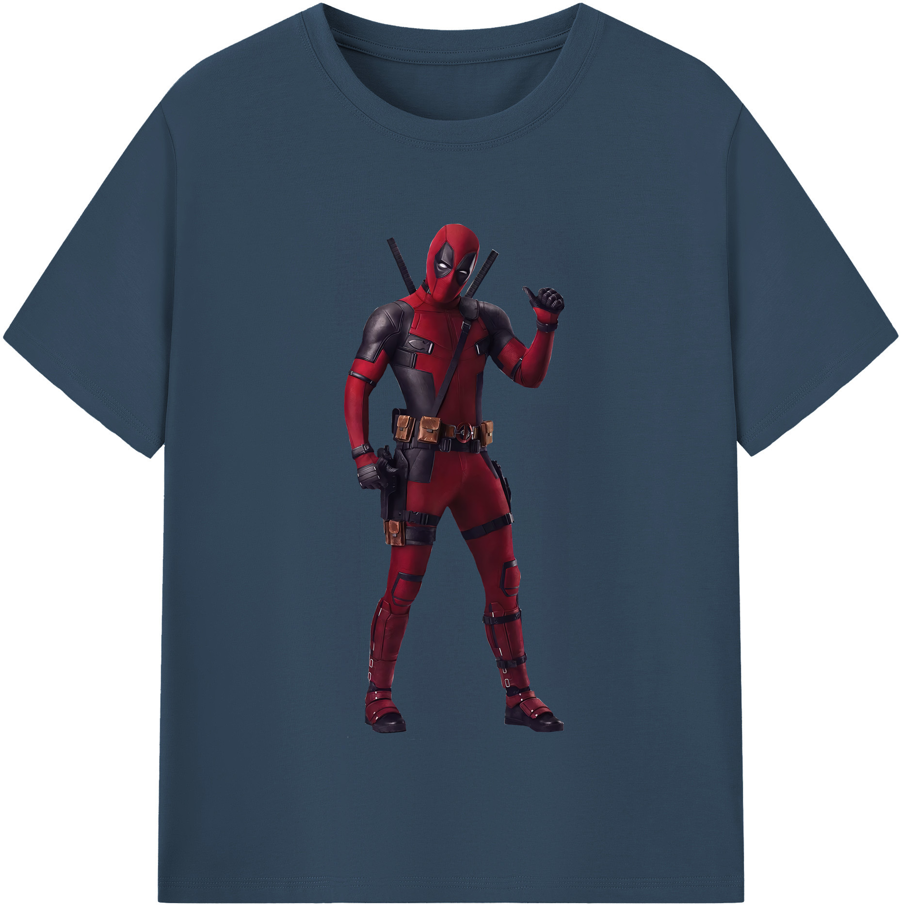 （画像用） Deadpool デッドプール 綿100％半袖Tシャツ（フロントプリント）