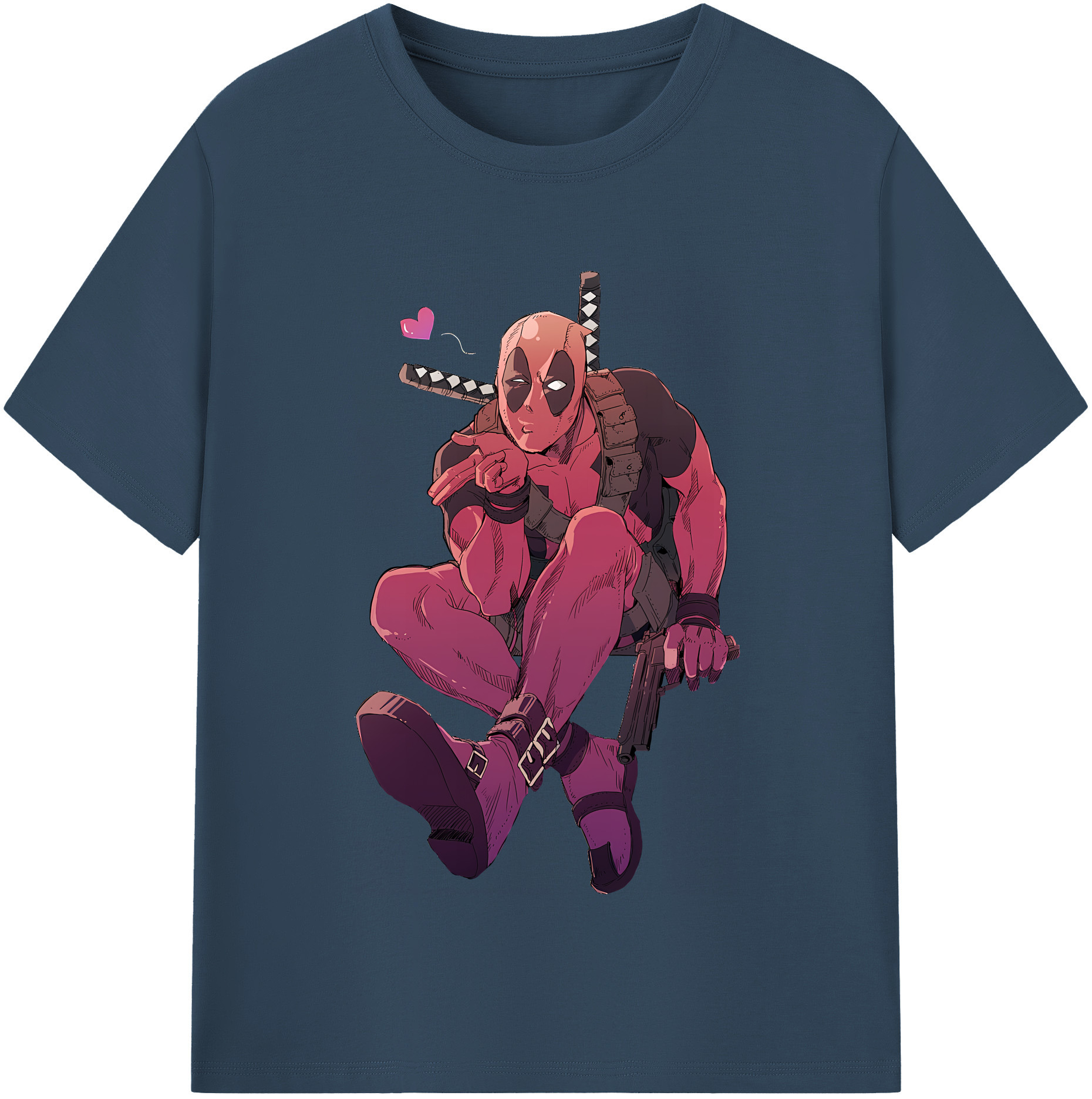 （画像用） Deadpool デッドプール 綿100％半袖Tシャツ（フロントプリント）
