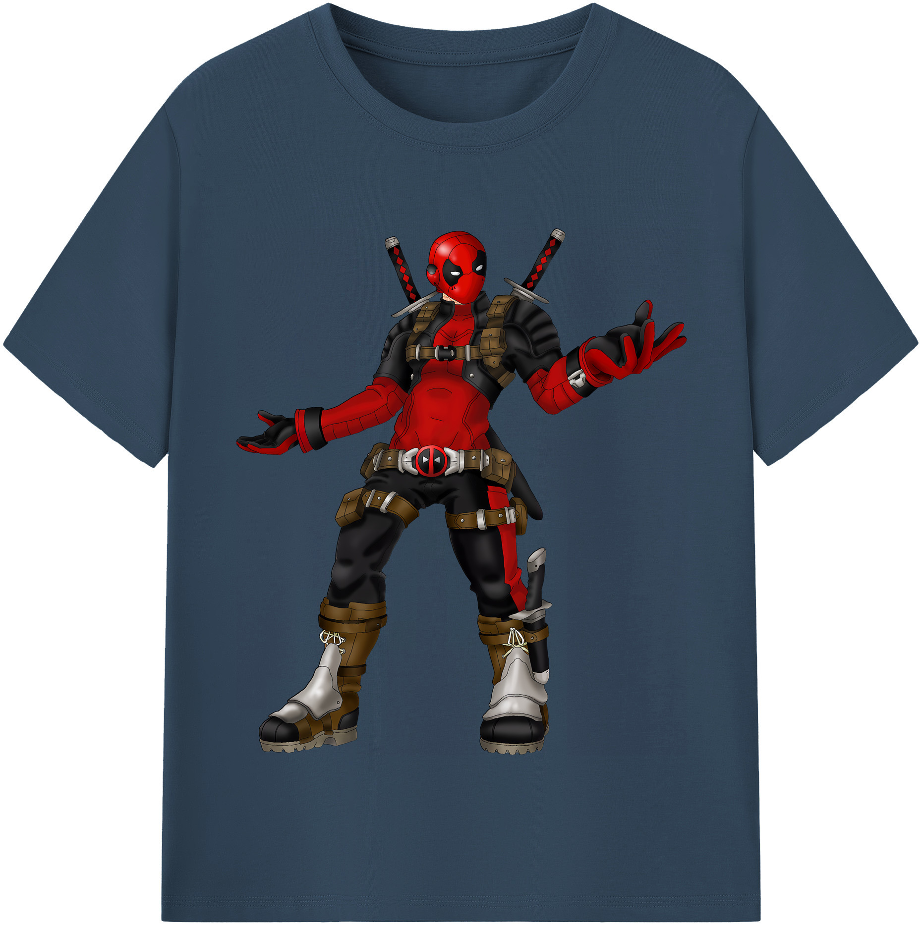 （画像用） Deadpool デッドプール 綿100％半袖Tシャツ（フロントプリント）
