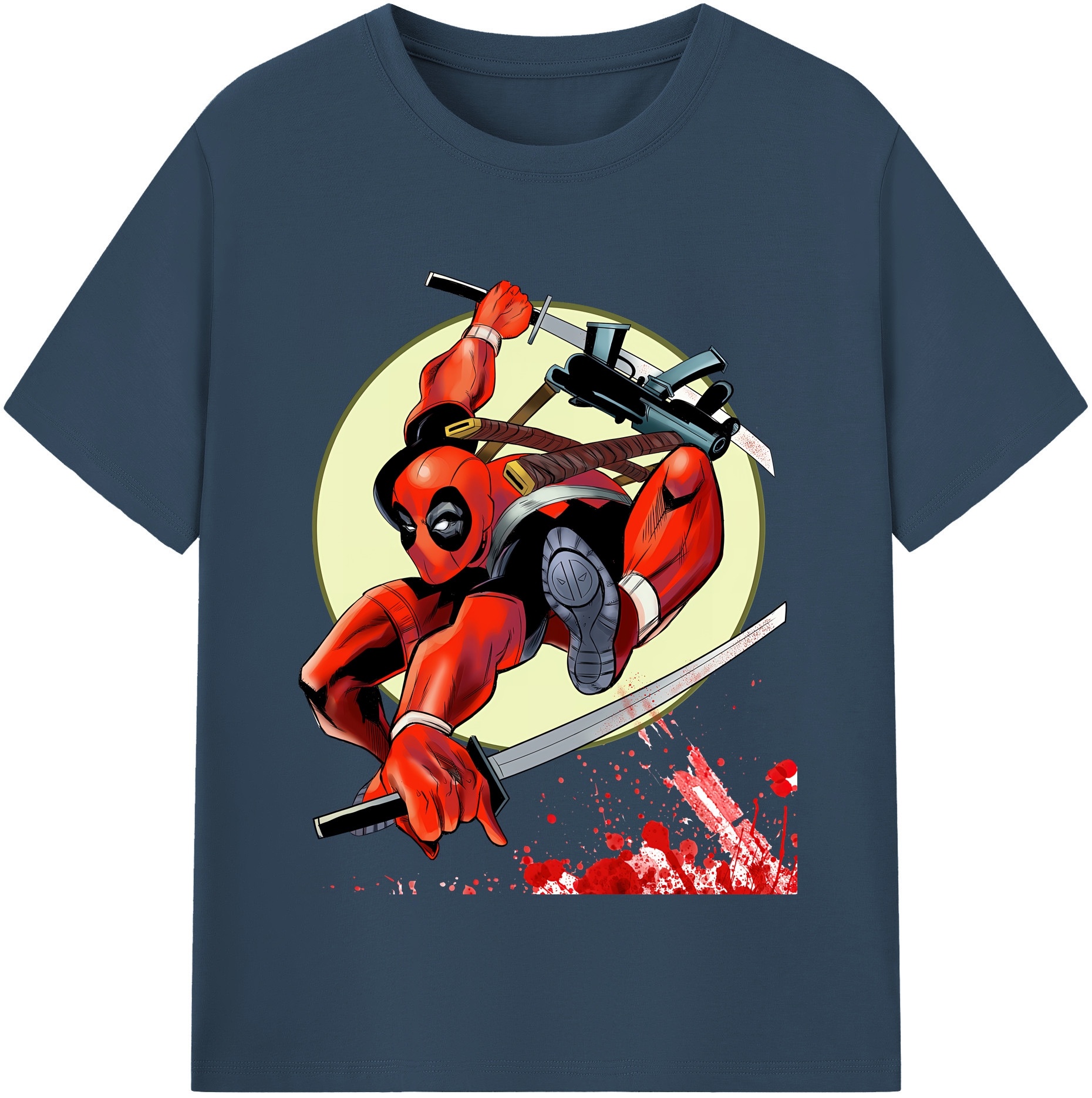 （画像用） Deadpool デッドプール 綿100％半袖Tシャツ（フロントプリント）