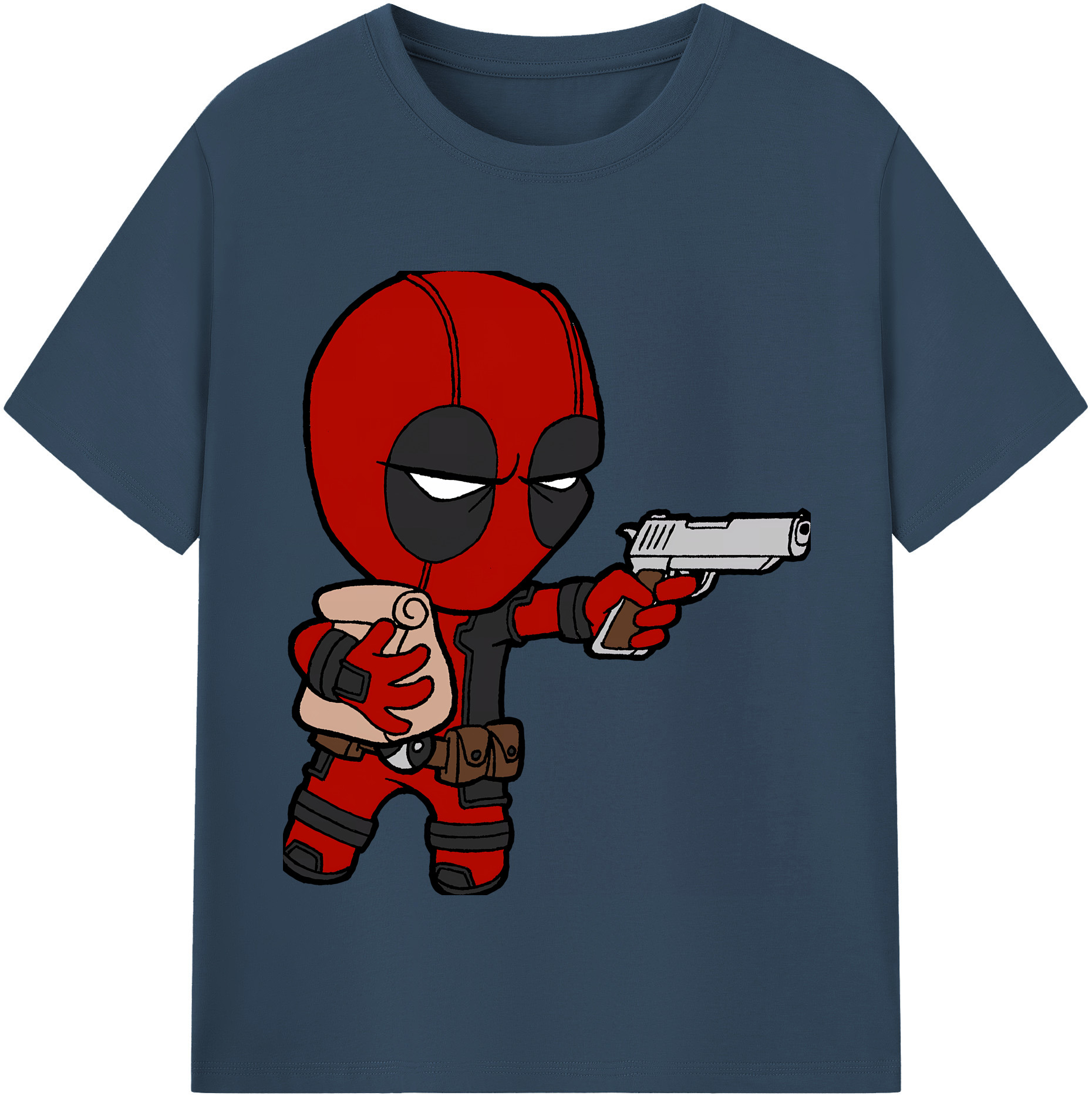 （画像用） Deadpool デッドプール 綿100％半袖Tシャツ（フロントプリント）