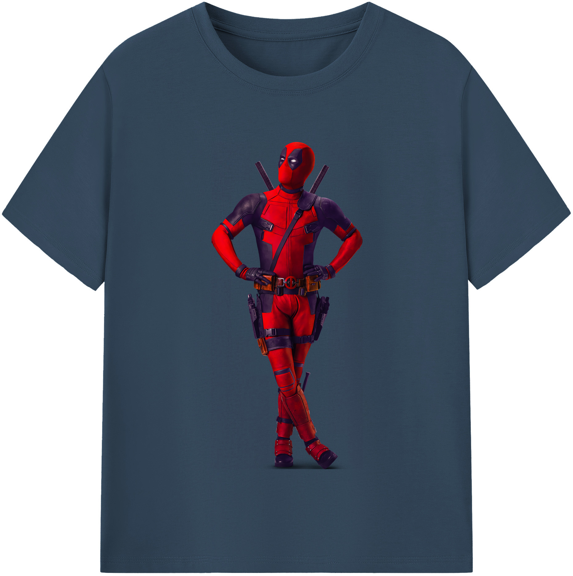 （画像用） Deadpool デッドプール 綿100％半袖Tシャツ（フロントプリント）
