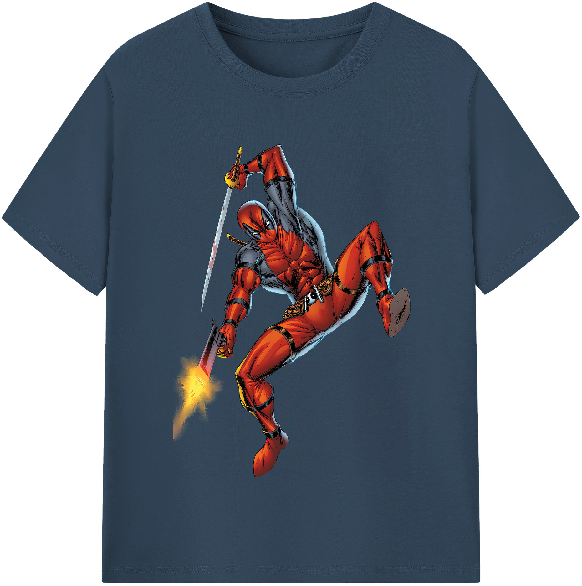 （画像用） Deadpool デッドプール 綿100％半袖Tシャツ（フロントプリント）