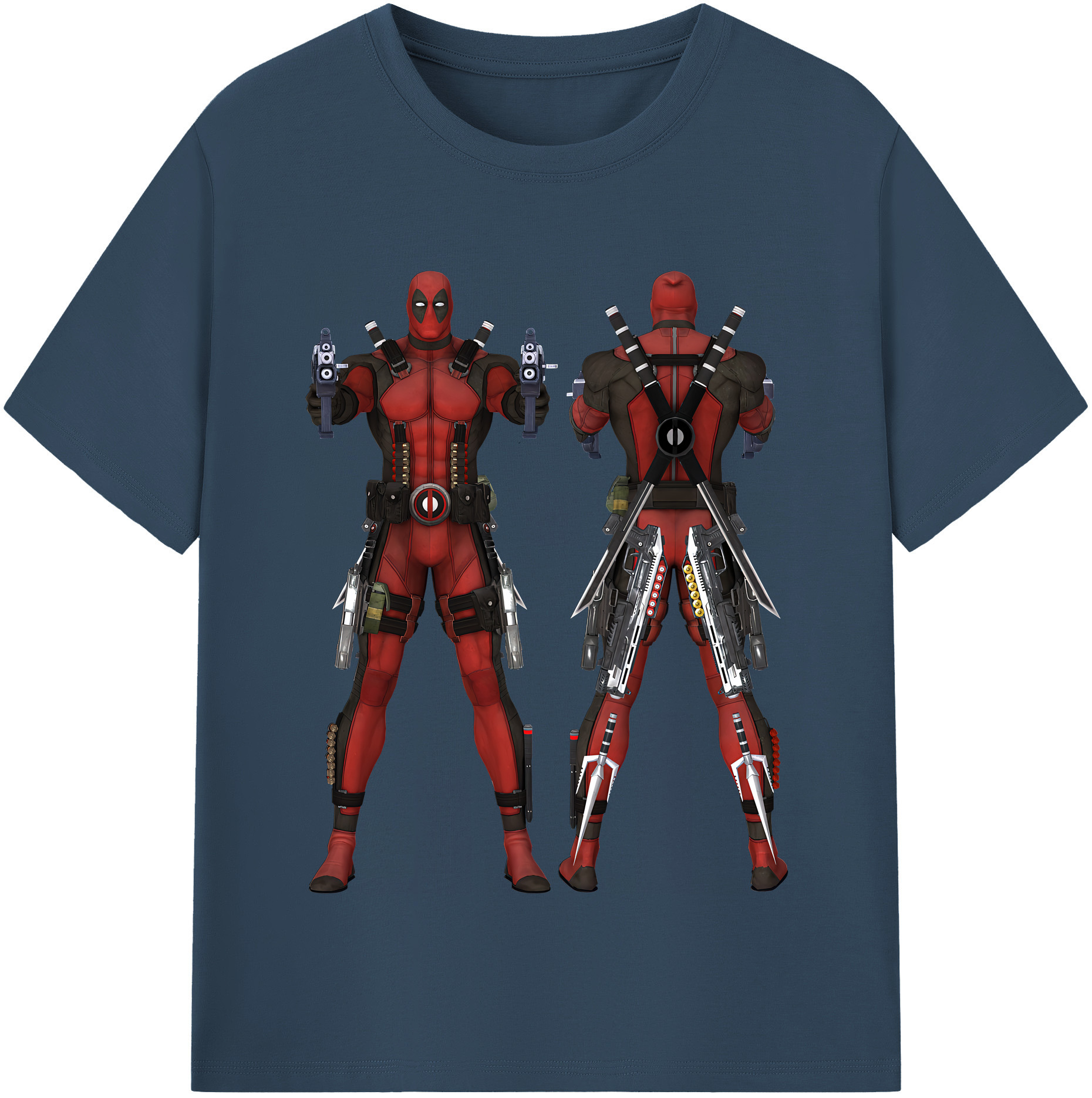 （画像用） Deadpool デッドプール 綿100％半袖Tシャツ（フロントプリント）