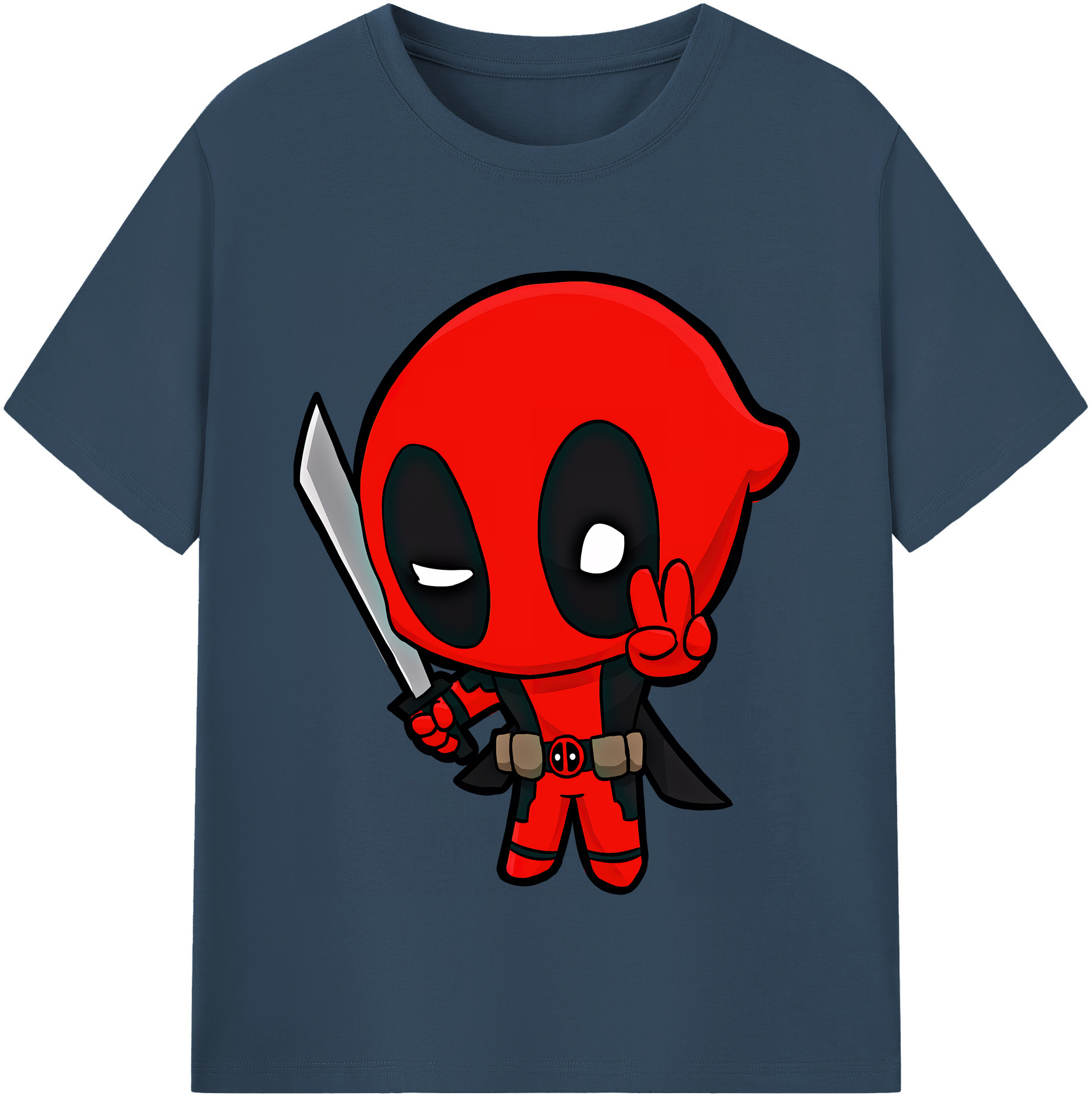 （画像用） Deadpool デッドプール 綿100％半袖Tシャツ（フロントプリント）