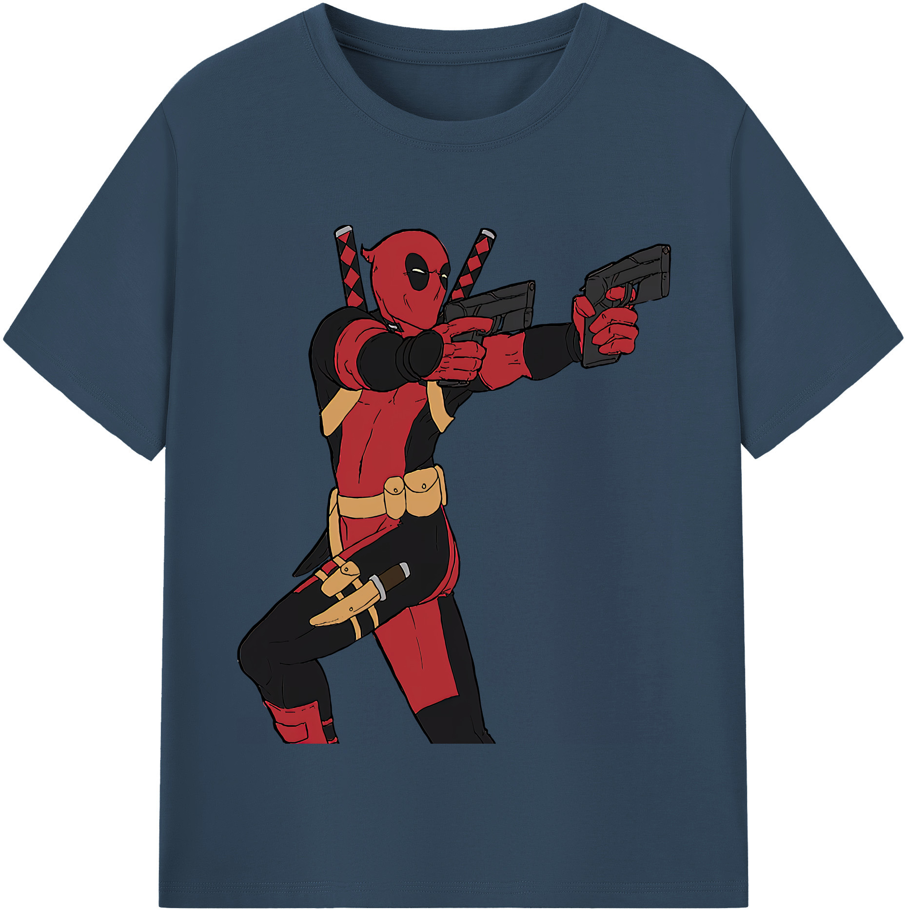 （画像用） Deadpool デッドプール 綿100％半袖Tシャツ（フロントプリント）