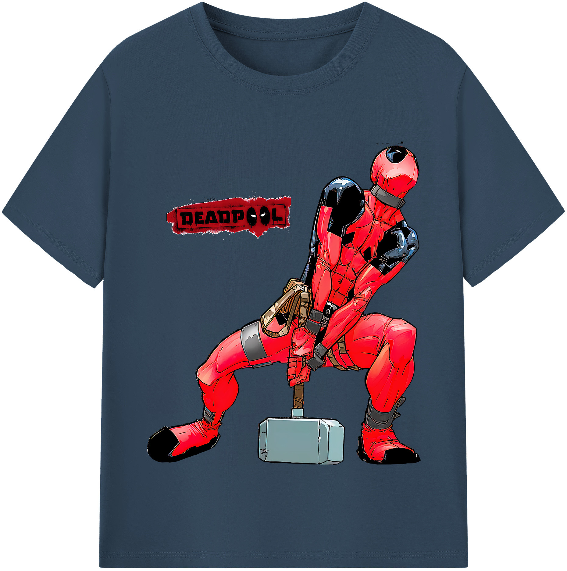 （画像用） Deadpool デッドプール 綿100％半袖Tシャツ（フロントプリント）