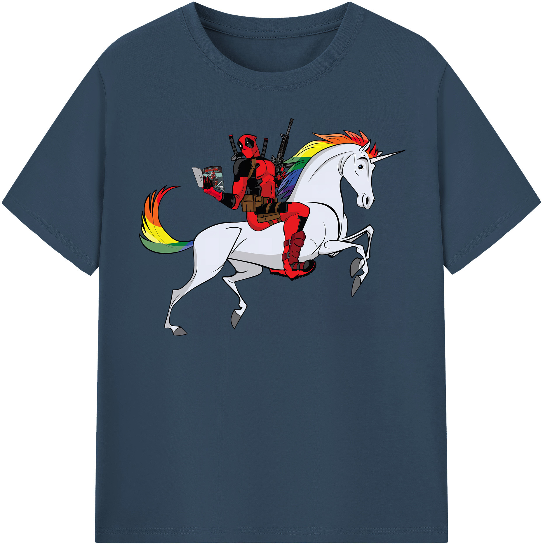 （画像用） Deadpool デッドプール 綿100％半袖Tシャツ（フロントプリント）