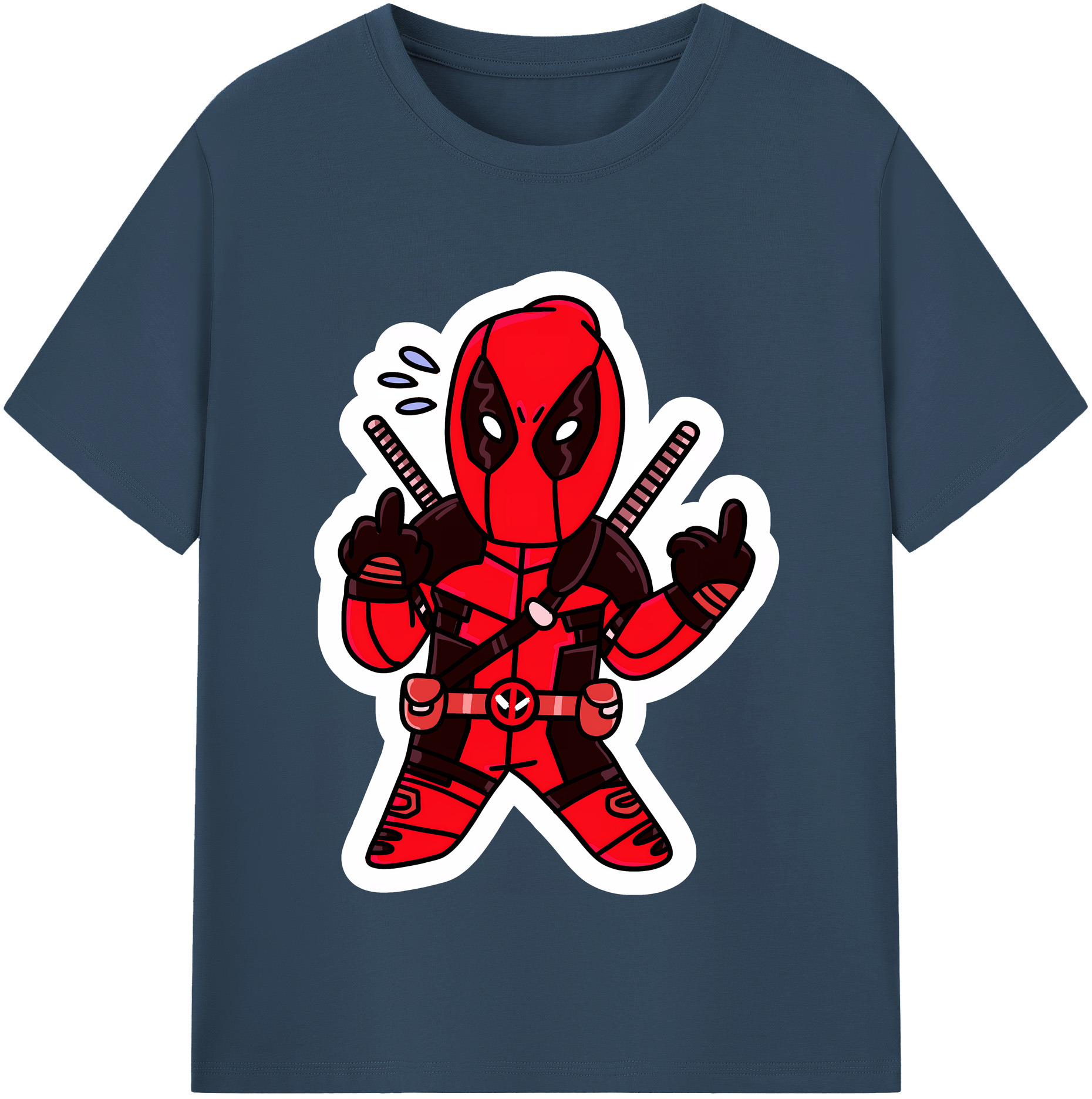 （画像用） Deadpool デッドプール 綿100％半袖Tシャツ（フロントプリント）
