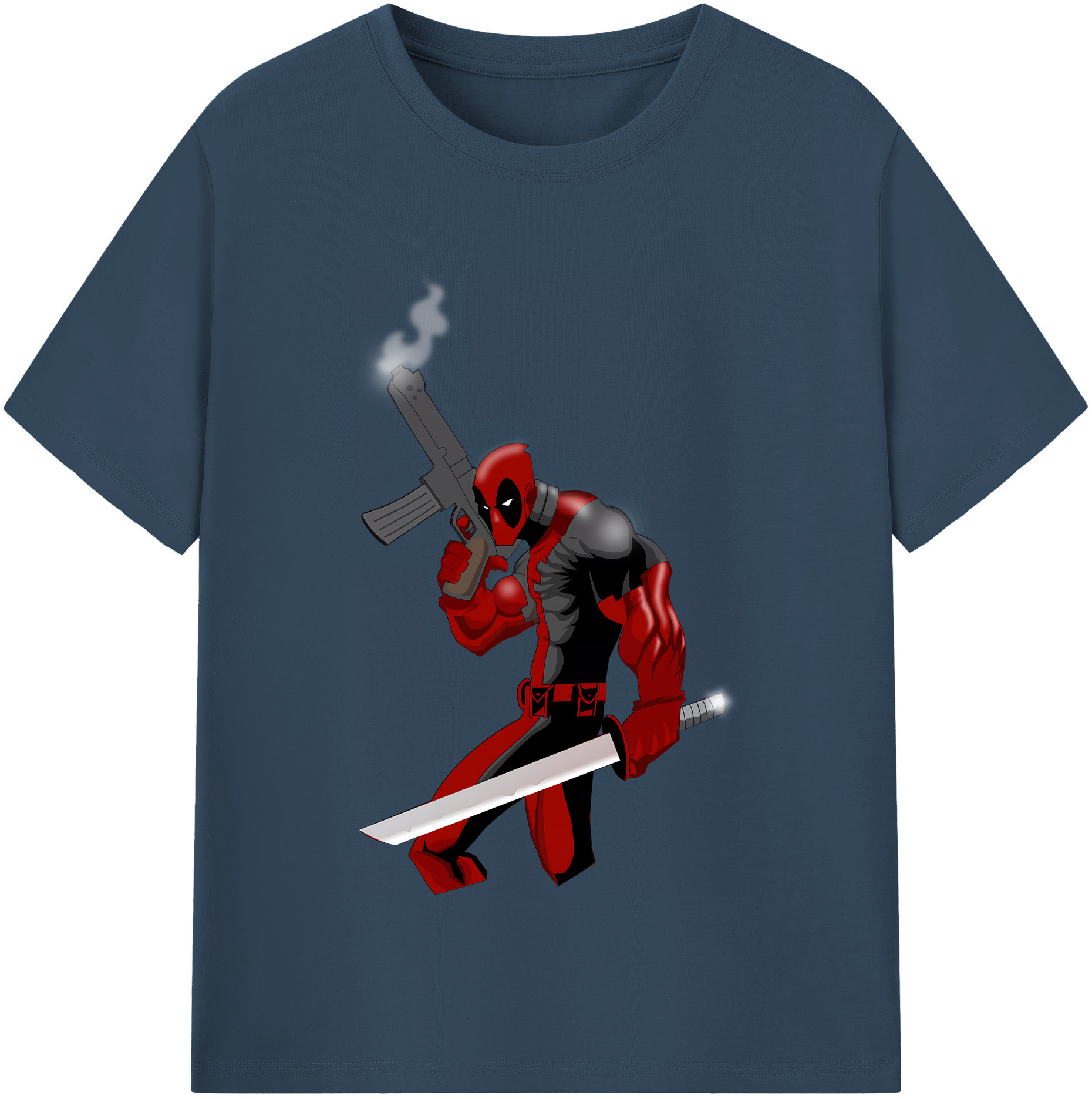 （画像用） Deadpool デッドプール 綿100％半袖Tシャツ（フロントプリント）