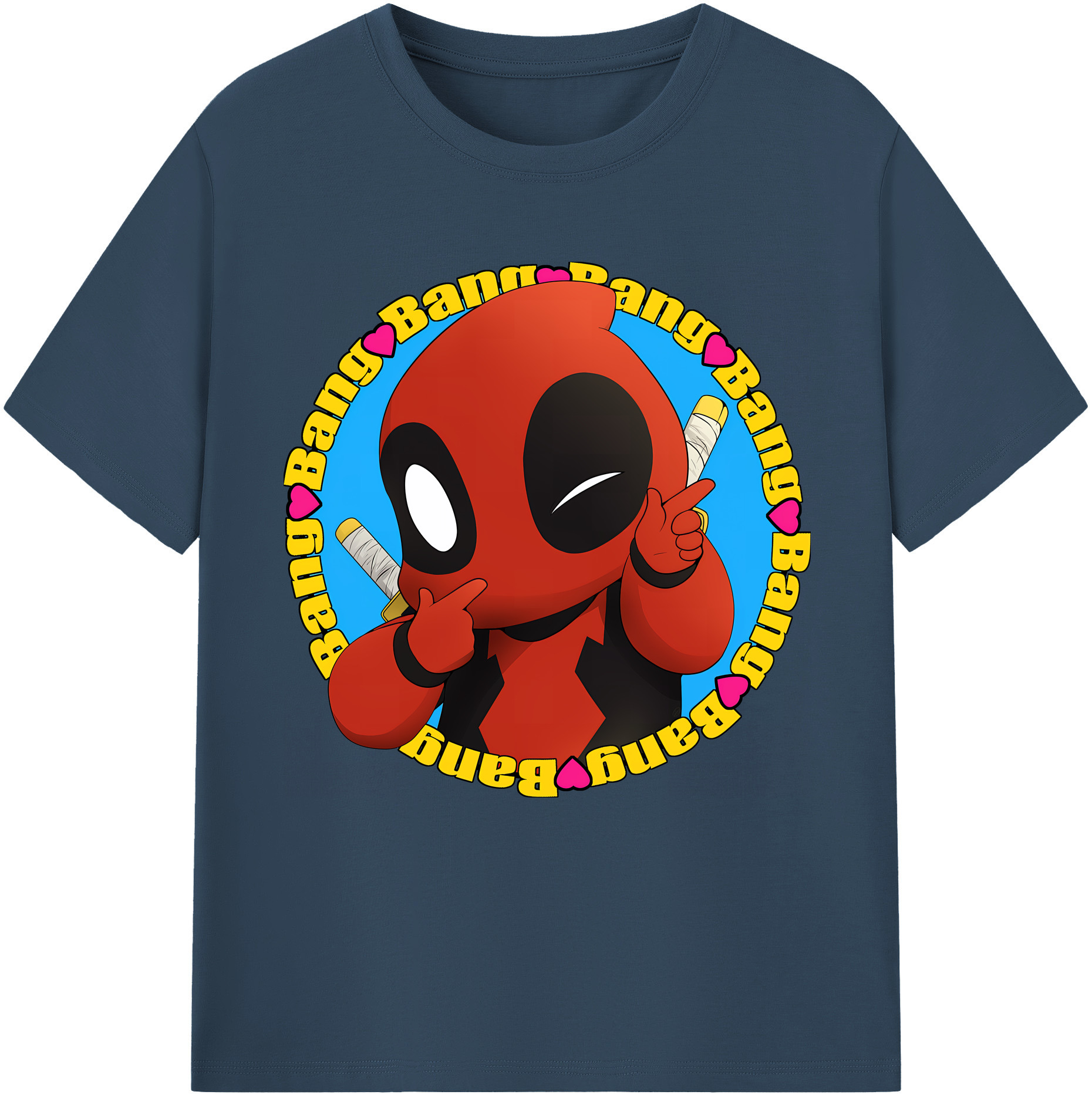 （画像用） Deadpool デッドプール 綿100％半袖Tシャツ（フロントプリント）