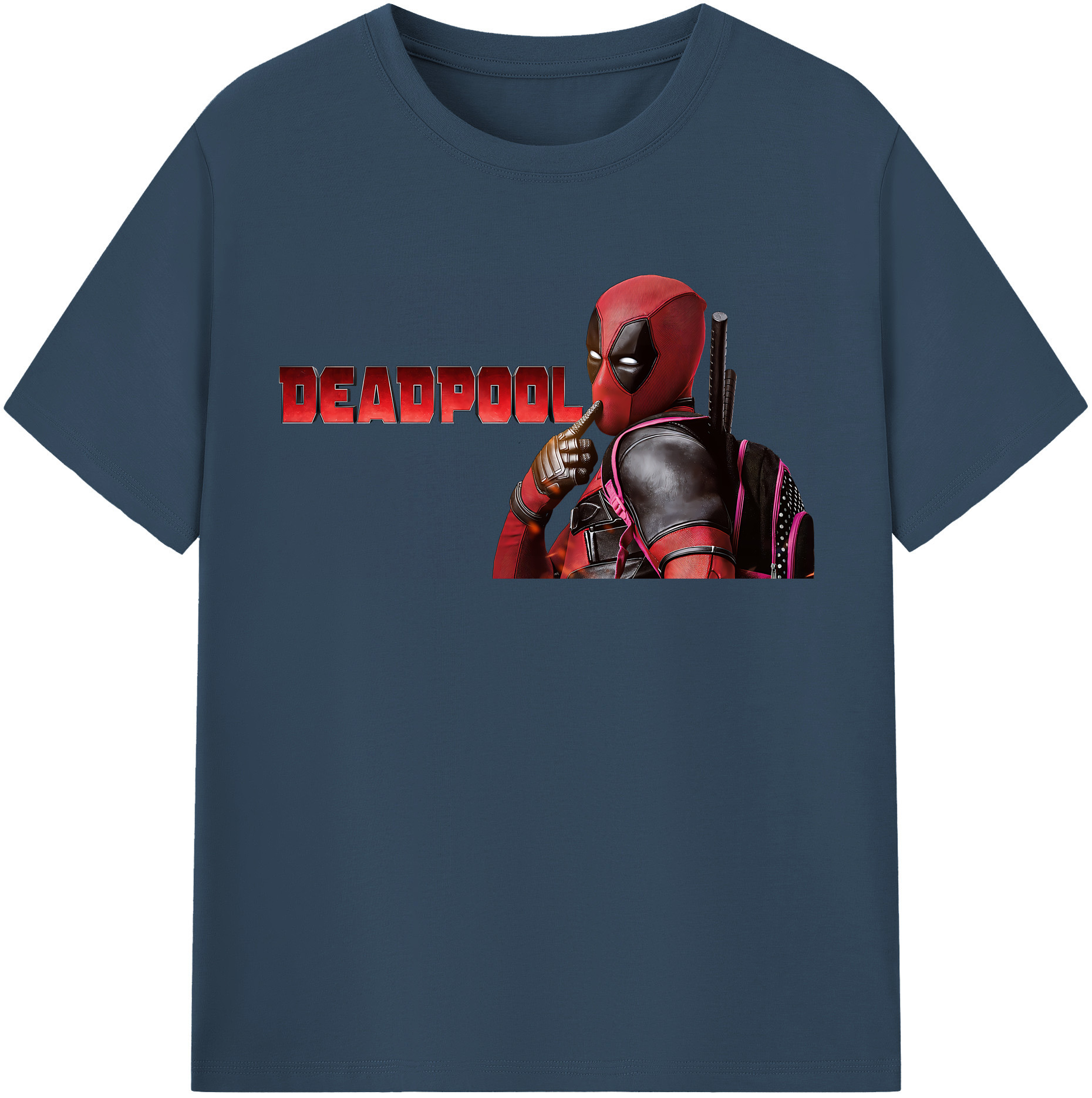 （画像用） Deadpool デッドプール 綿100％半袖Tシャツ（フロントプリント）