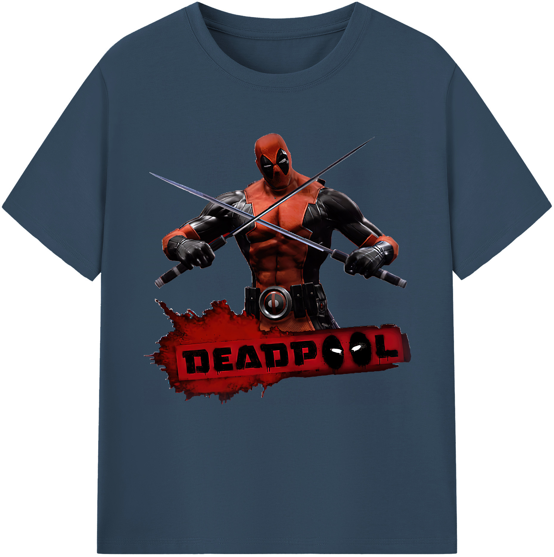 （画像用） Deadpool デッドプール 綿100％半袖Tシャツ（フロントプリント）